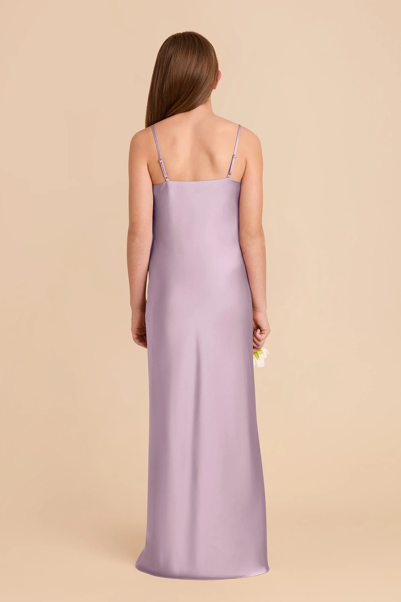 Elisa Junior Matte Satin Dress - Lavender - Image 3