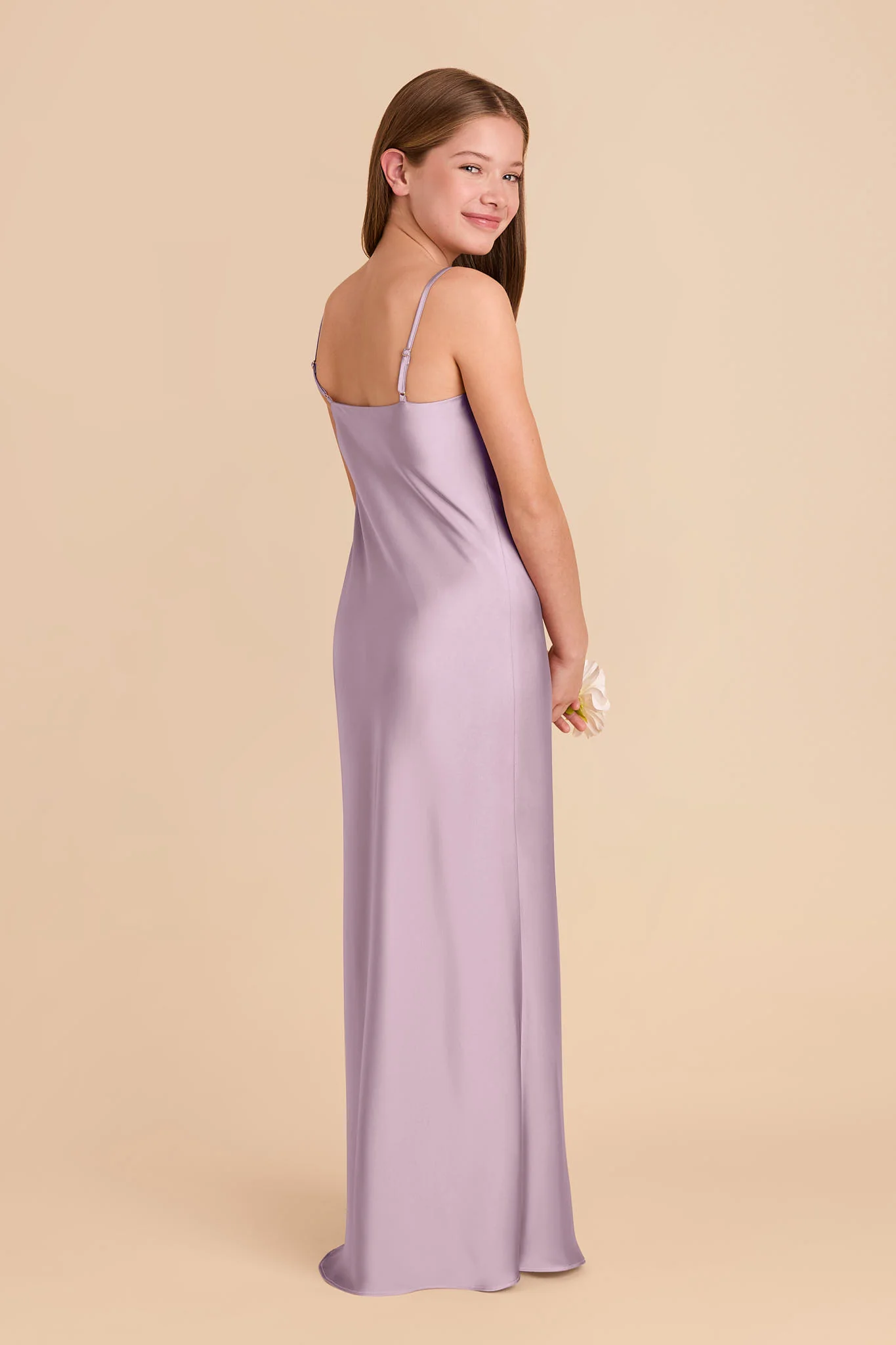 Elisa Junior Matte Satin Dress - Lavender - Image 4