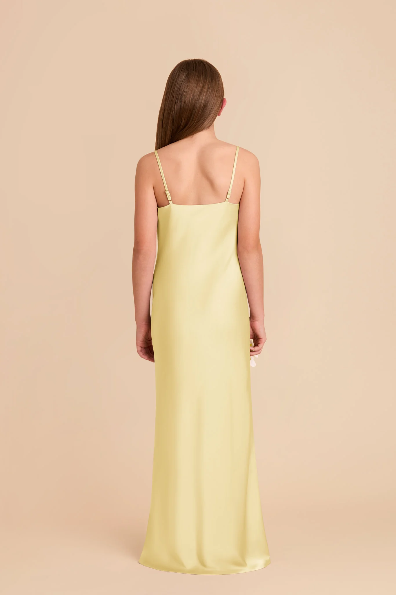 Elisa Junior Matte Satin Dress - Lemon Sorbet - Image 4