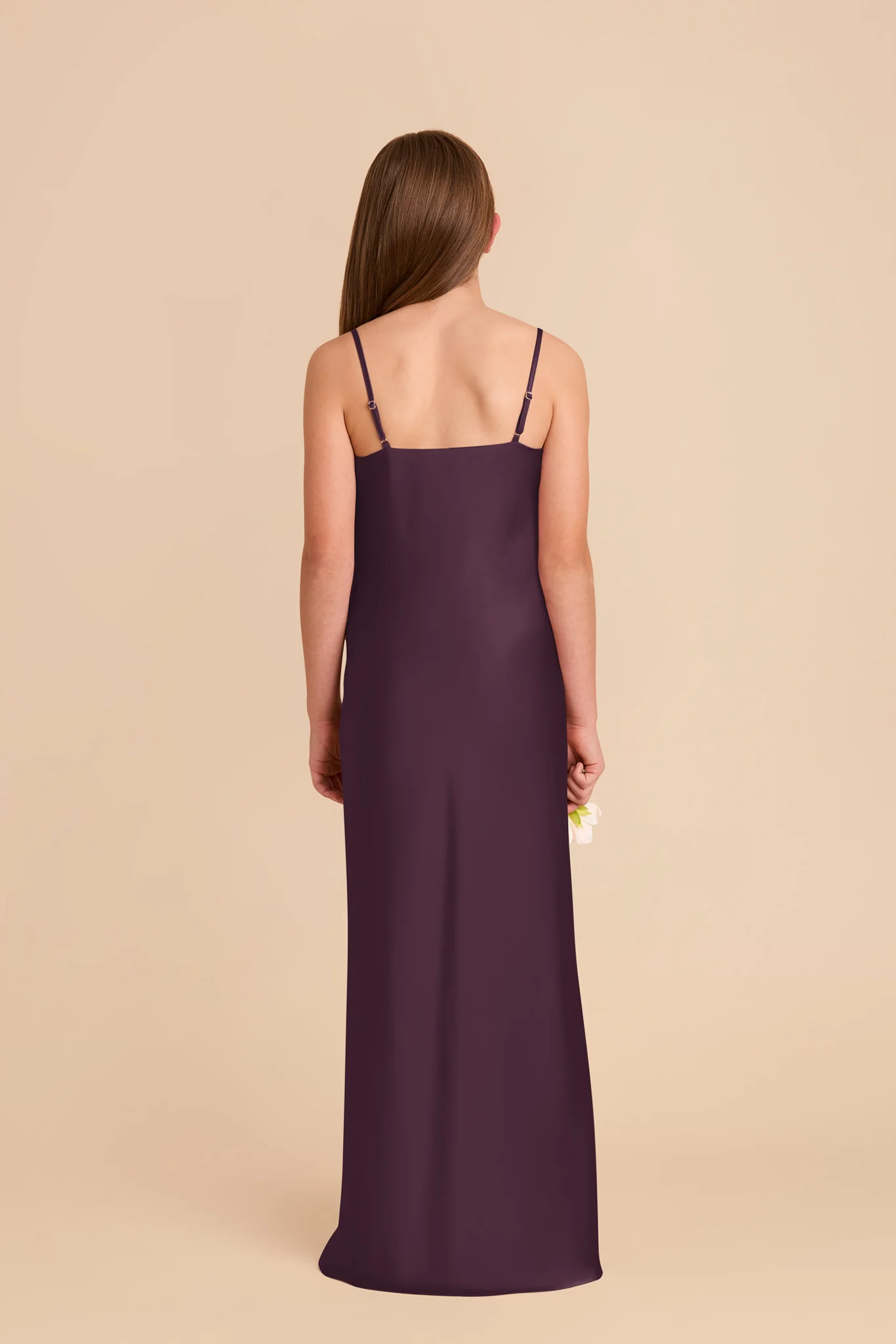 Elisa Junior Matte Satin Dress - Plum - Image 4