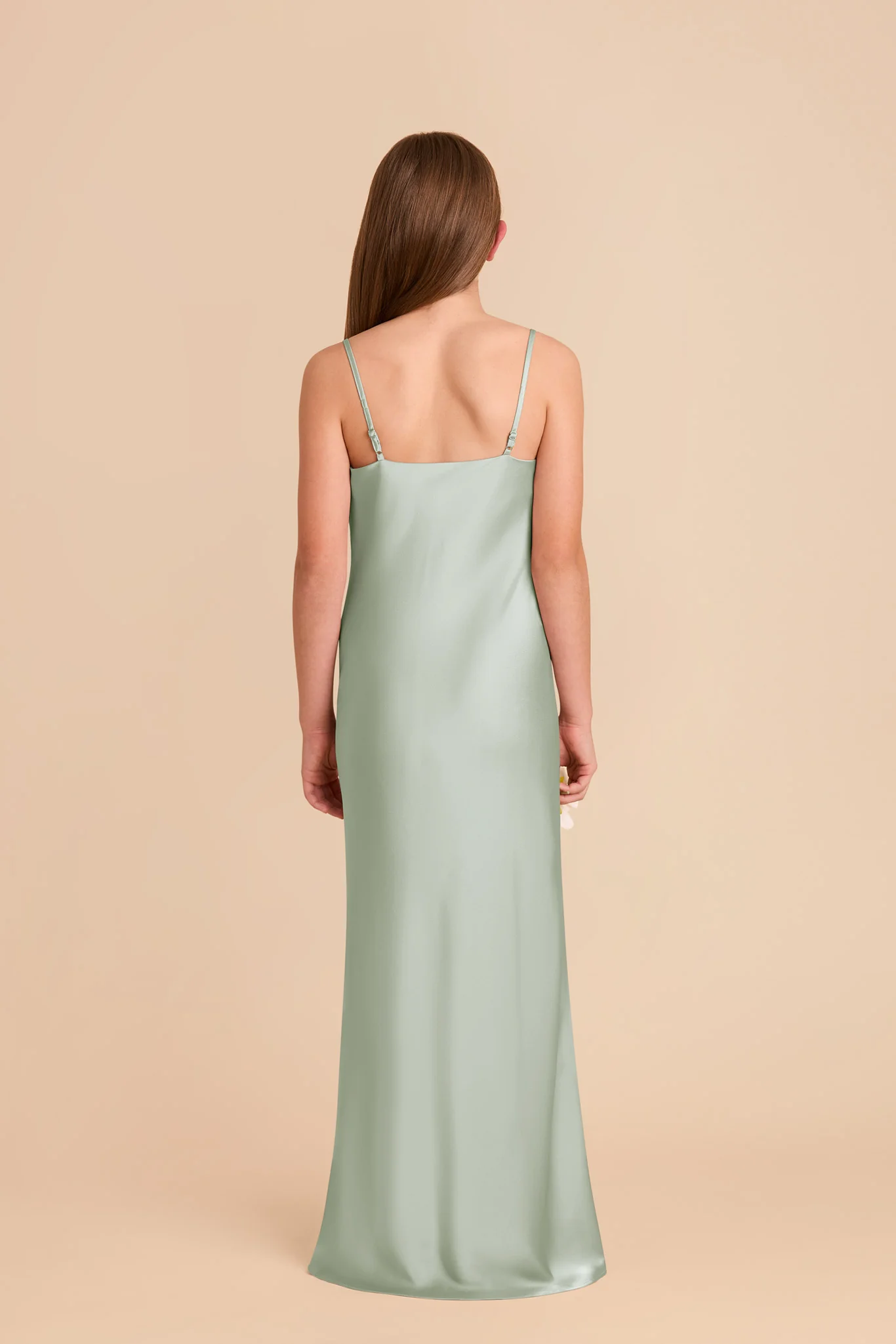 Elisa Junior Matte Satin Dress - Sage - Image 4