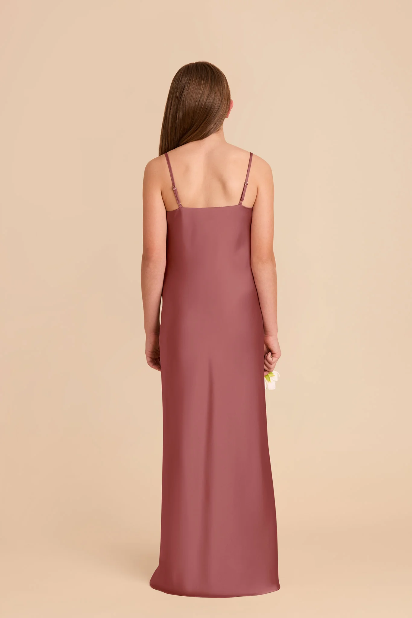 Elisa Junior Matte Satin Dress - Wild Rose - Image 4