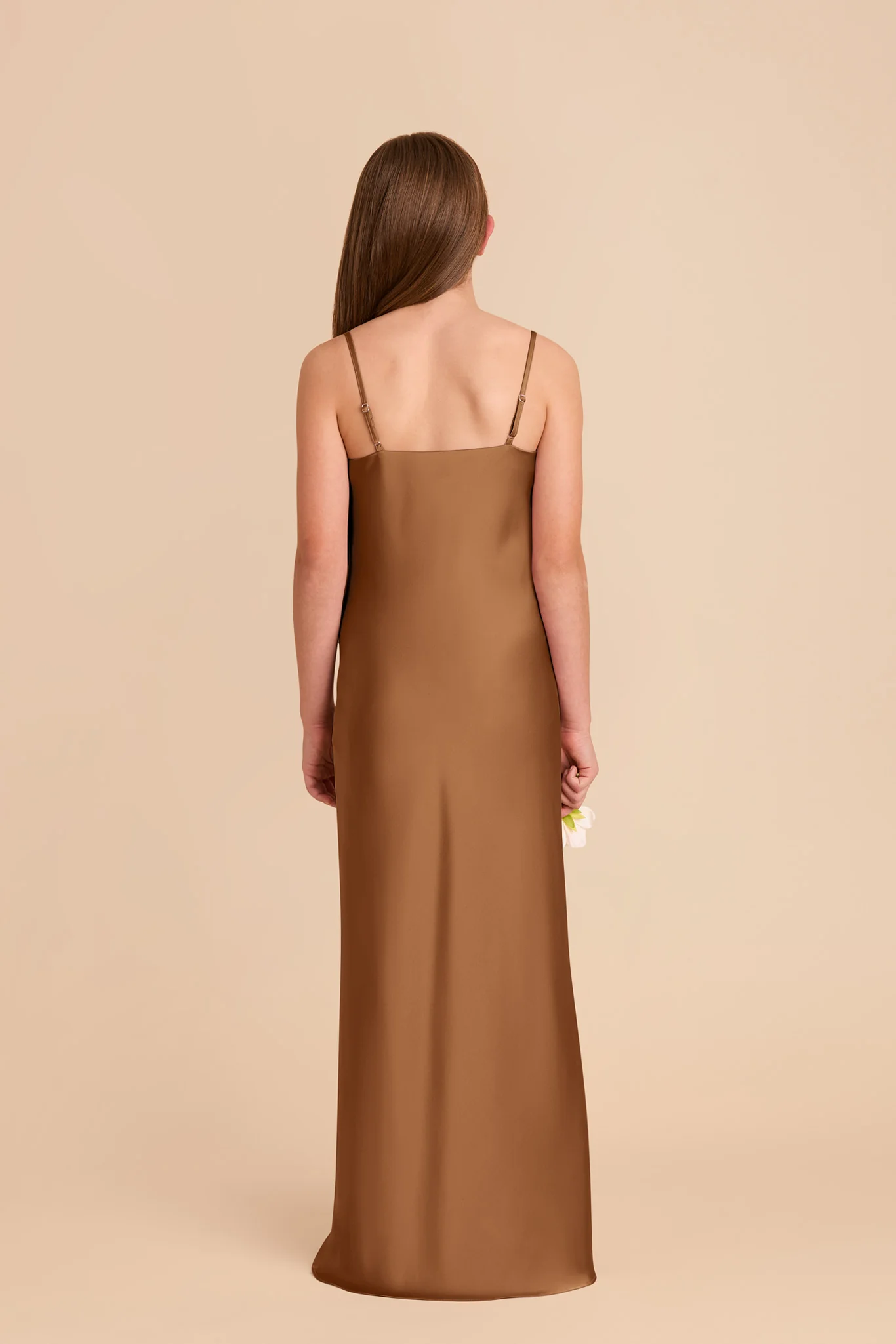 Elisa Matte Satin Junior Dress - Copper - Image 4