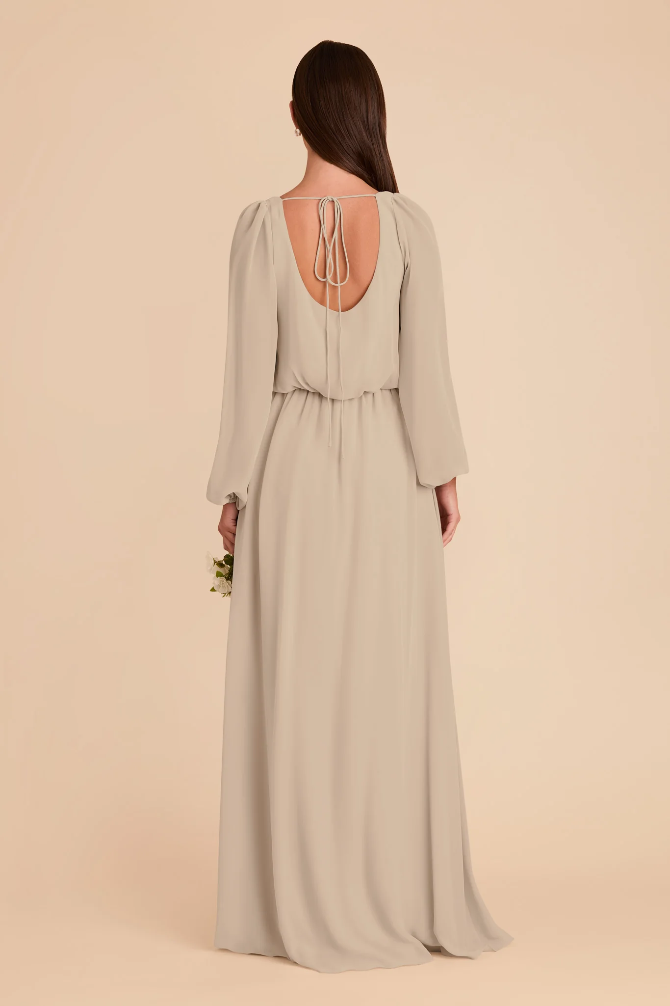 Eloise Chiffon Dress - Almond - Image 7