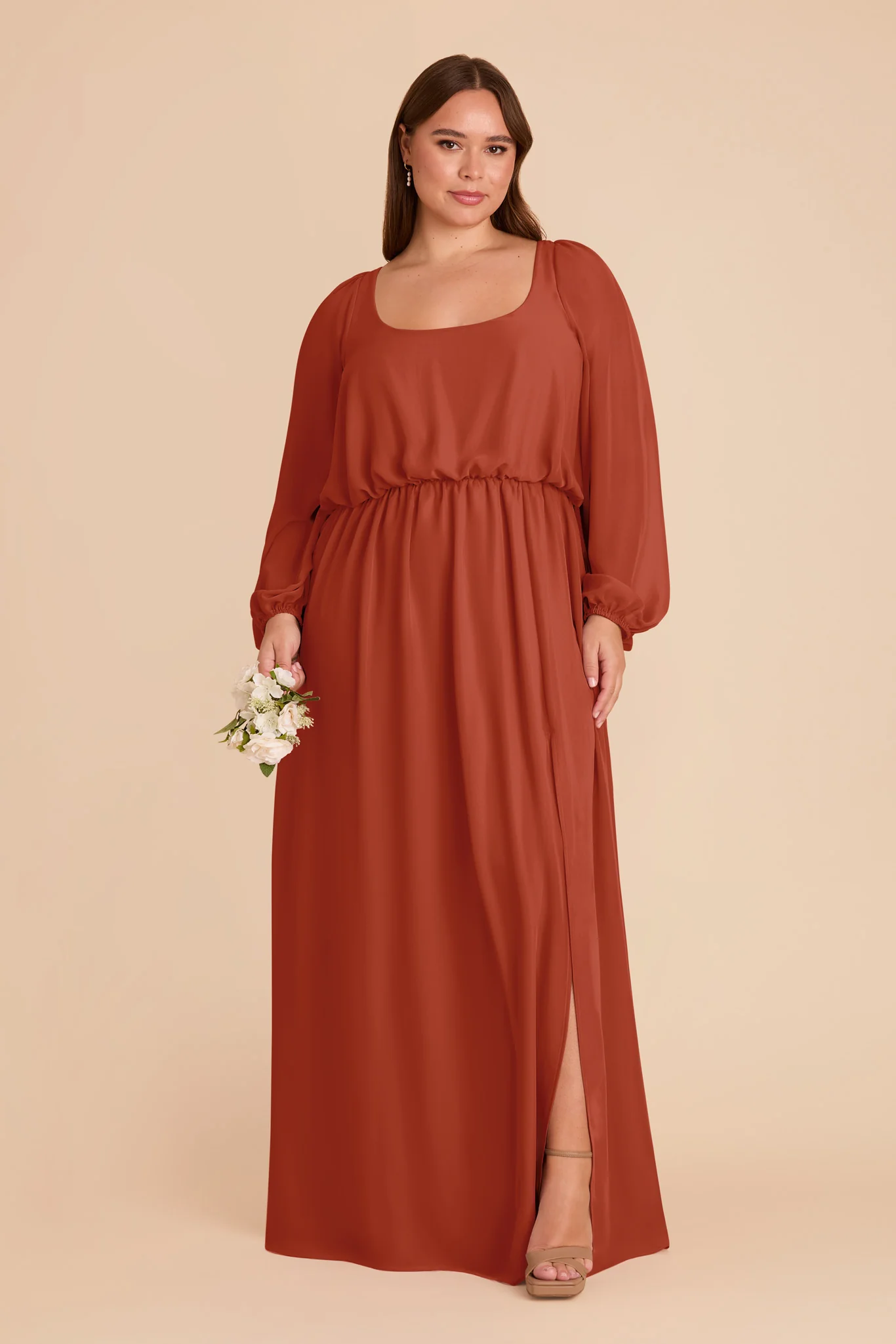 Eloise Chiffon Dress - Auburn - Image 2