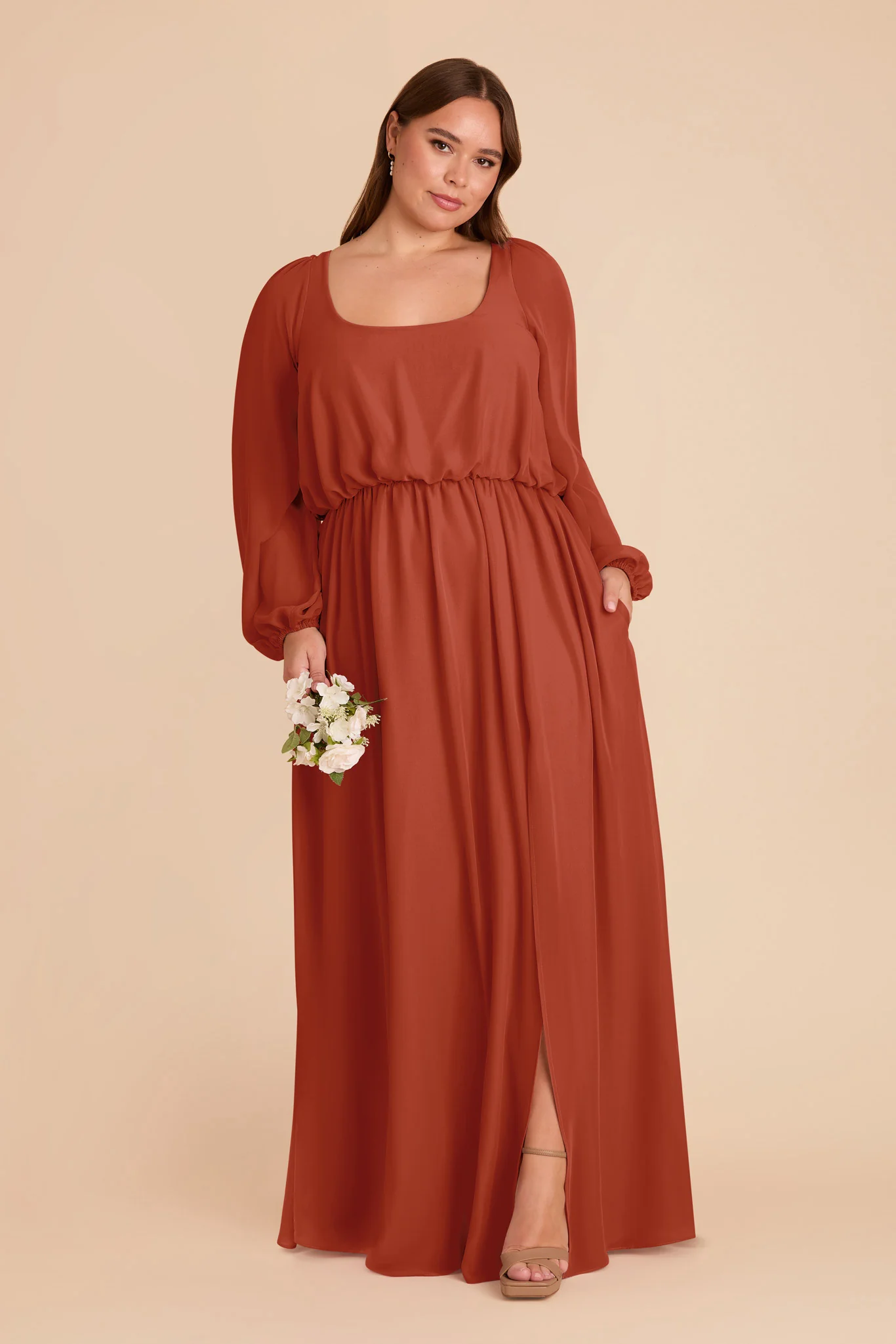 Eloise Chiffon Dress - Auburn - Image 6