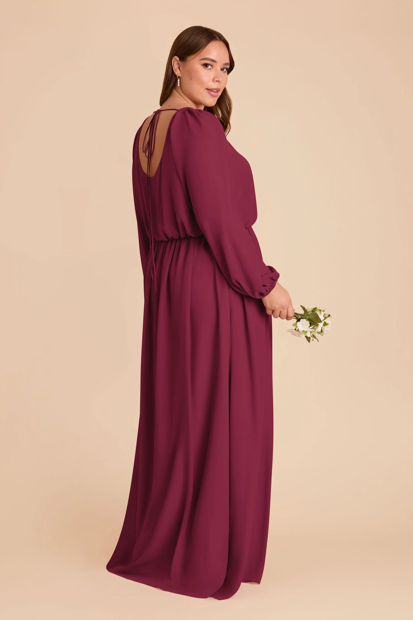 Eloise Chiffon Dress - Berry - Image 8