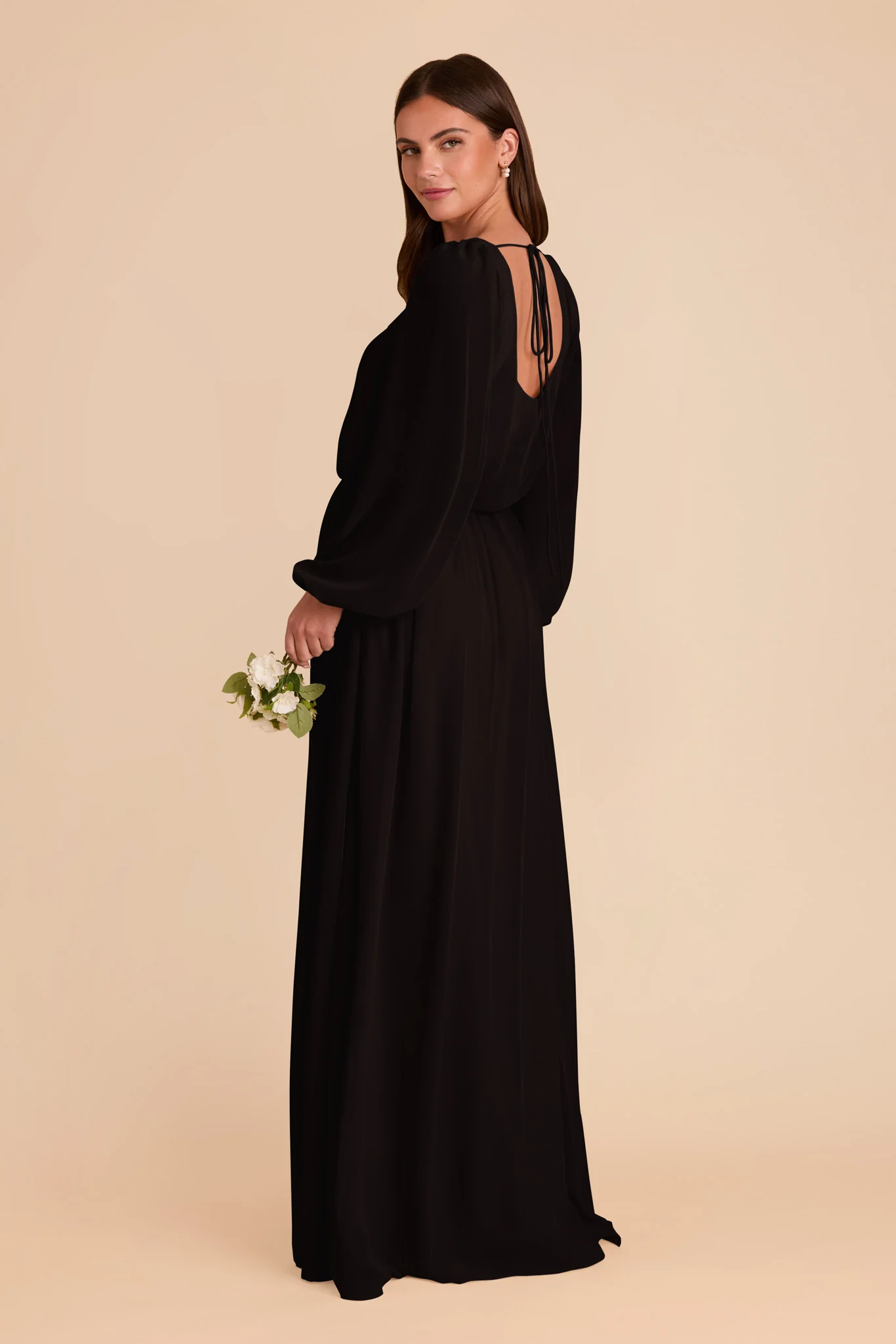 Eloise Chiffon Dress - Black - Image 6