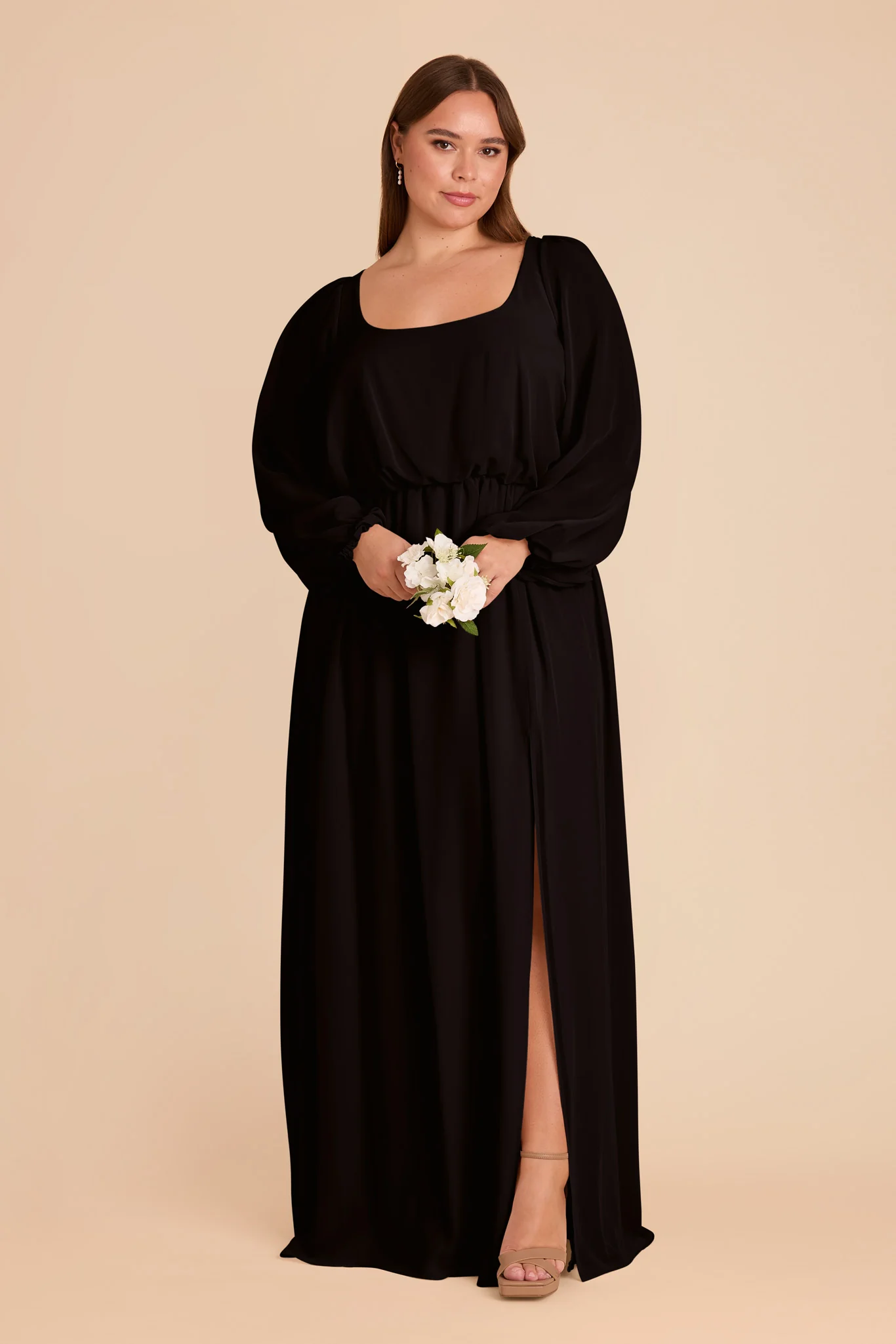 Eloise Chiffon Dress - Black - Image 9