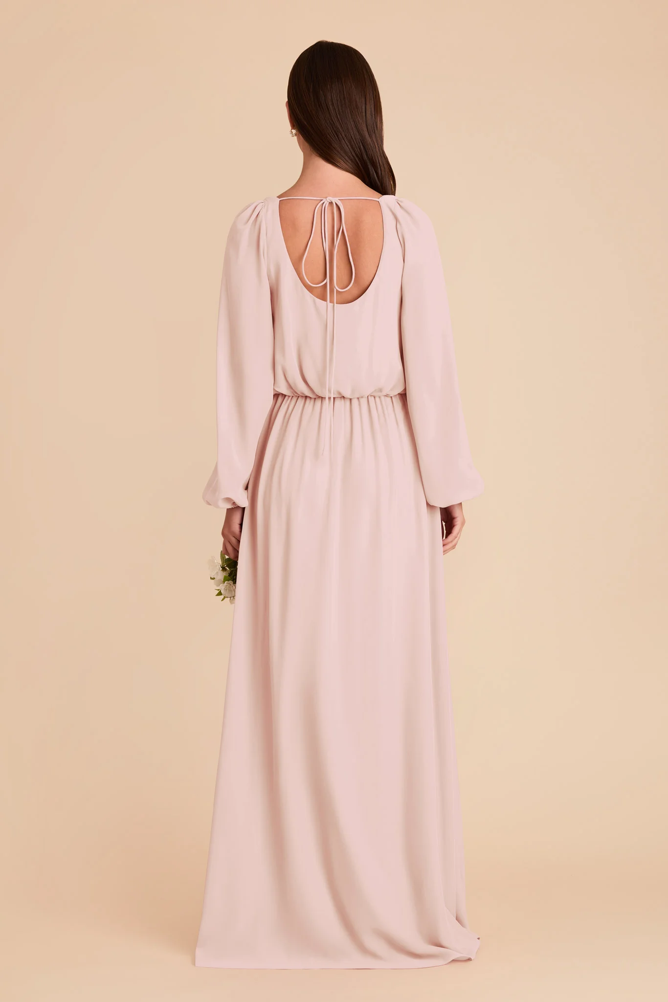 Eloise Chiffon Dress - Blush Pink - Image 5