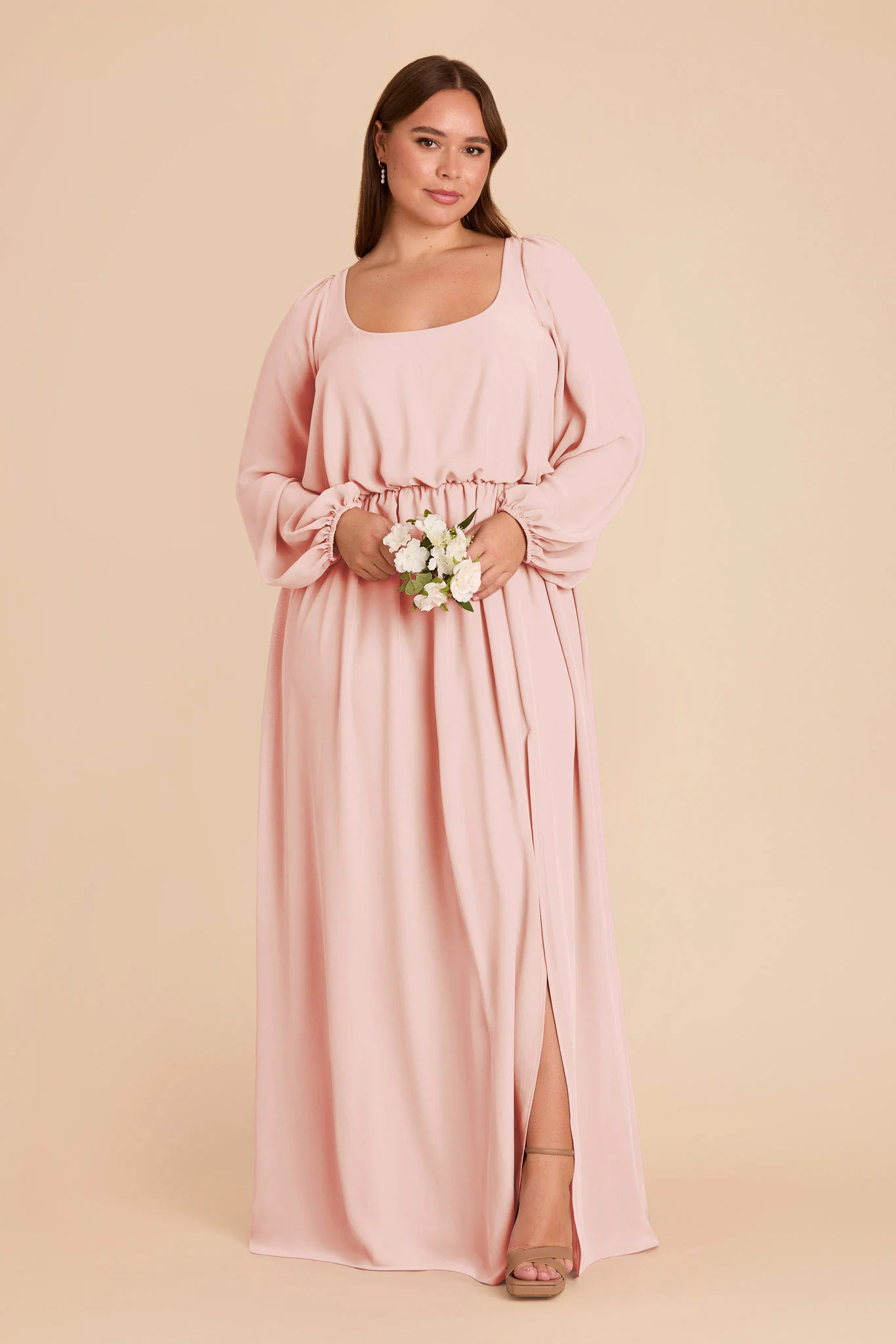 Eloise Chiffon Dress - Blush Pink - Image 6