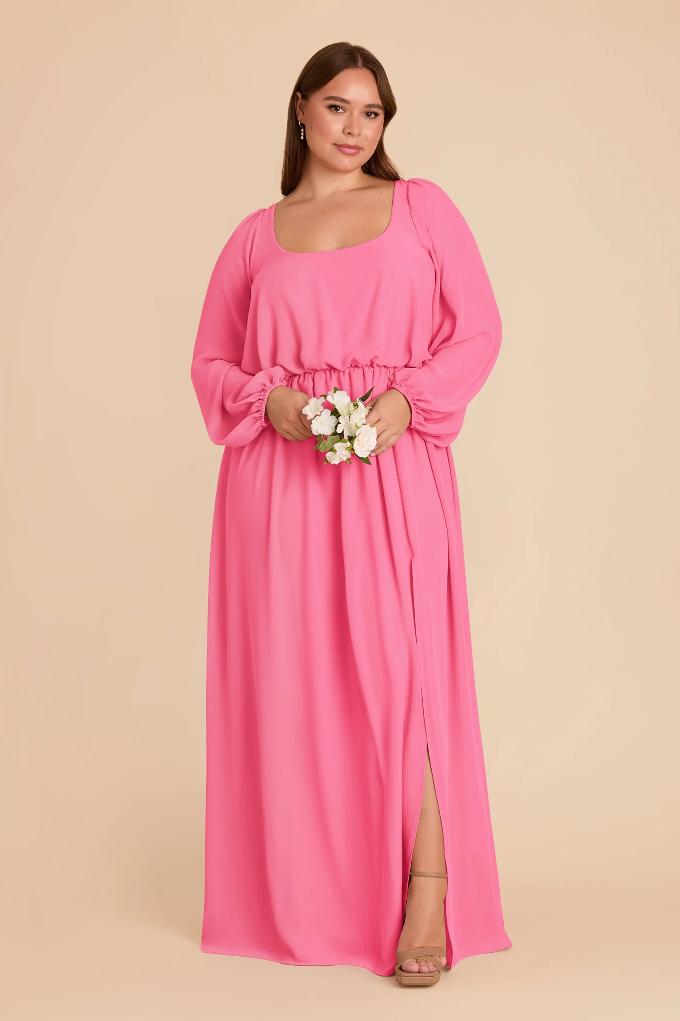 Eloise Chiffon Dress - Bon Bon Pink - Image 7