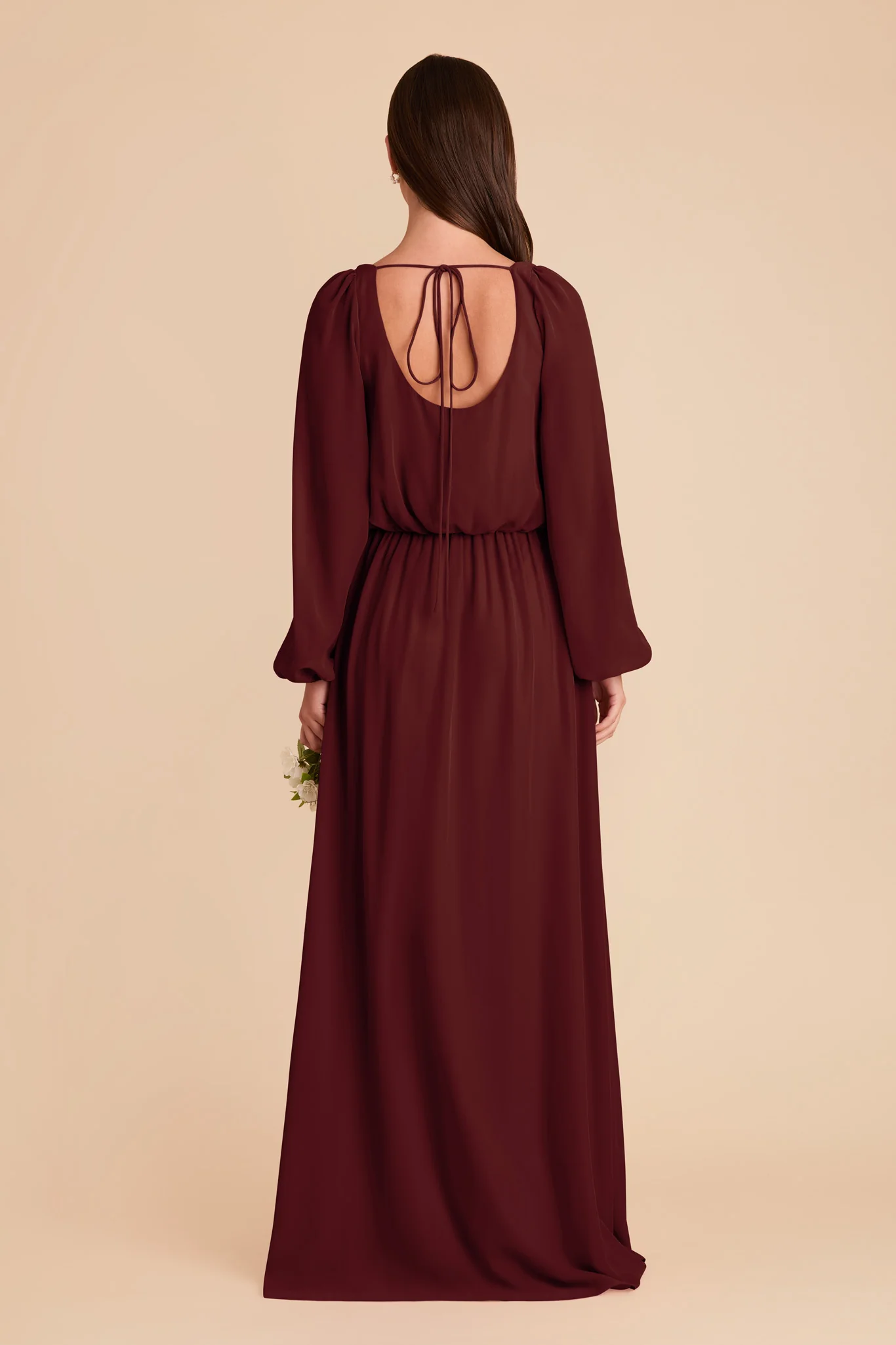 Eloise Chiffon Dress - Cabernet - Image 5