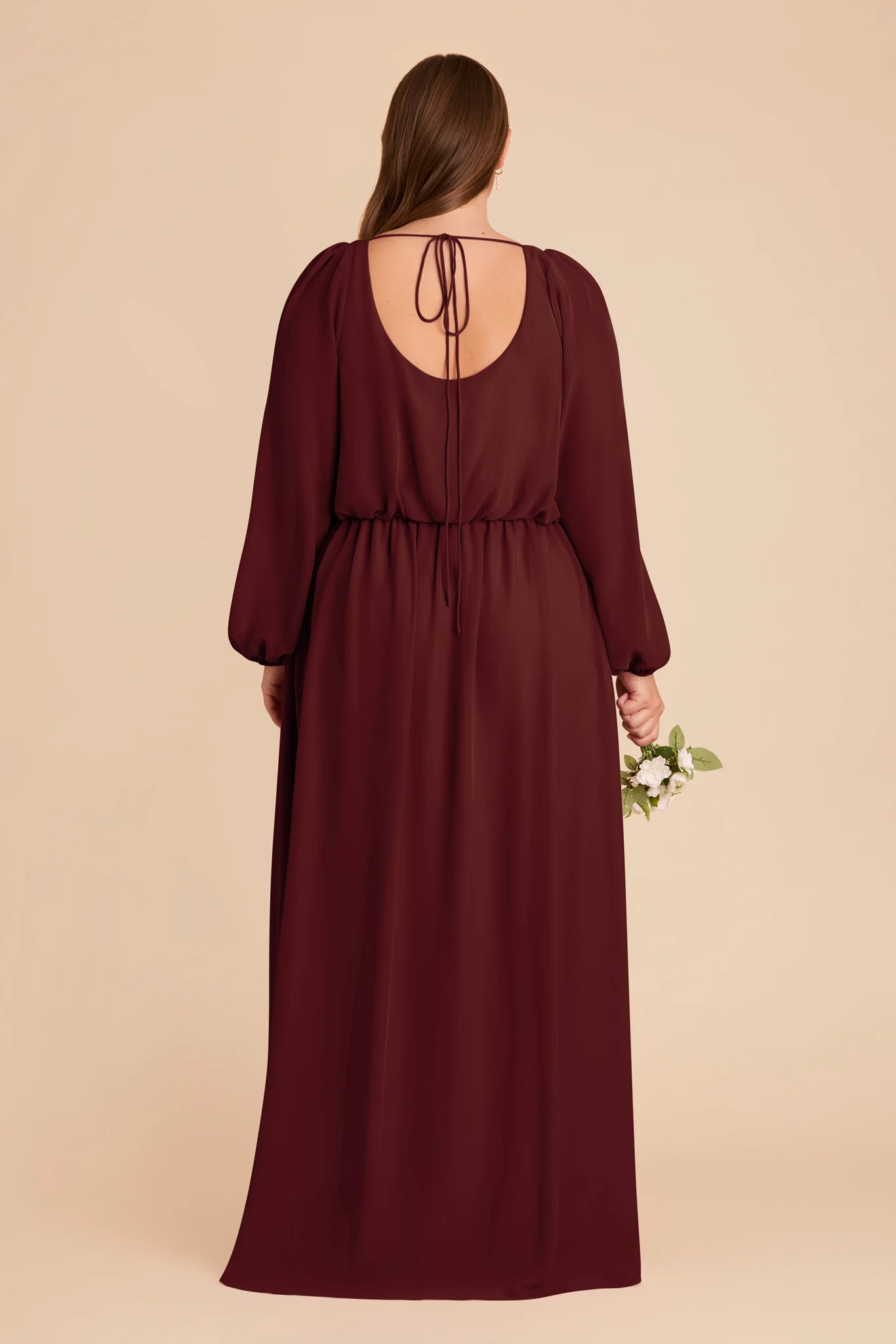 Eloise Chiffon Dress - Cabernet - Image 9