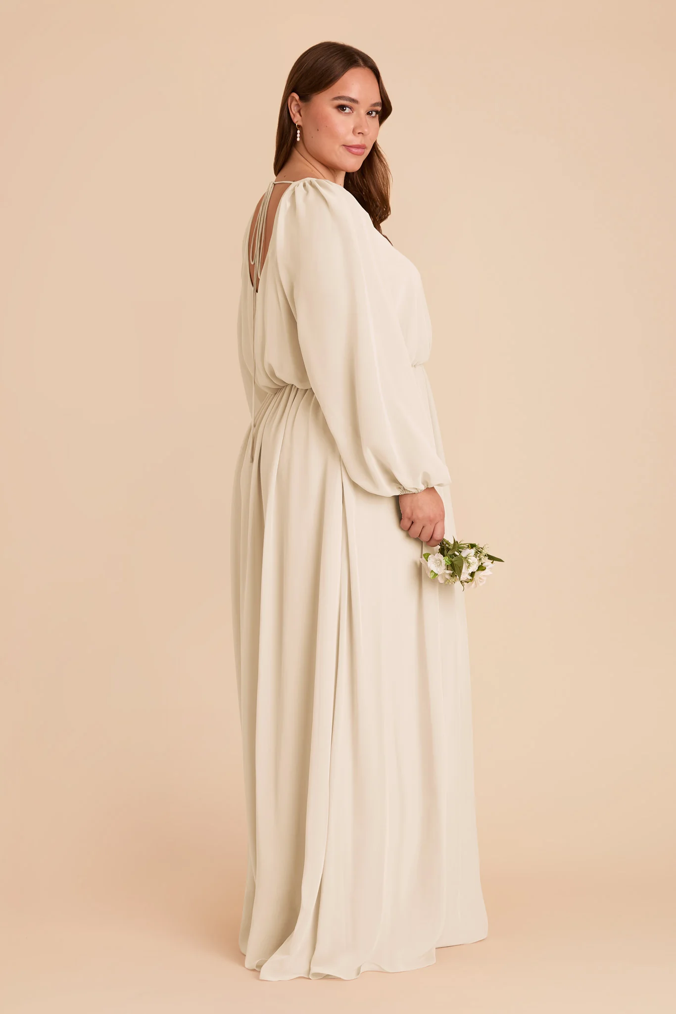 Eloise Chiffon Dress - Champagne - Image 10