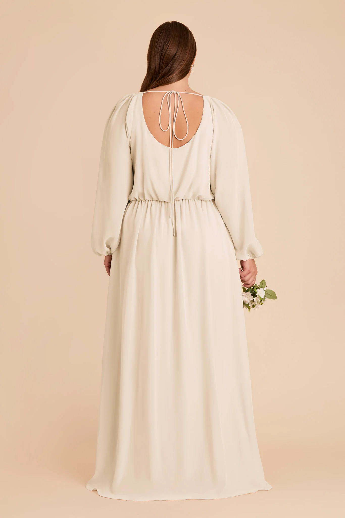 Eloise Chiffon Dress - Champagne - Image 11