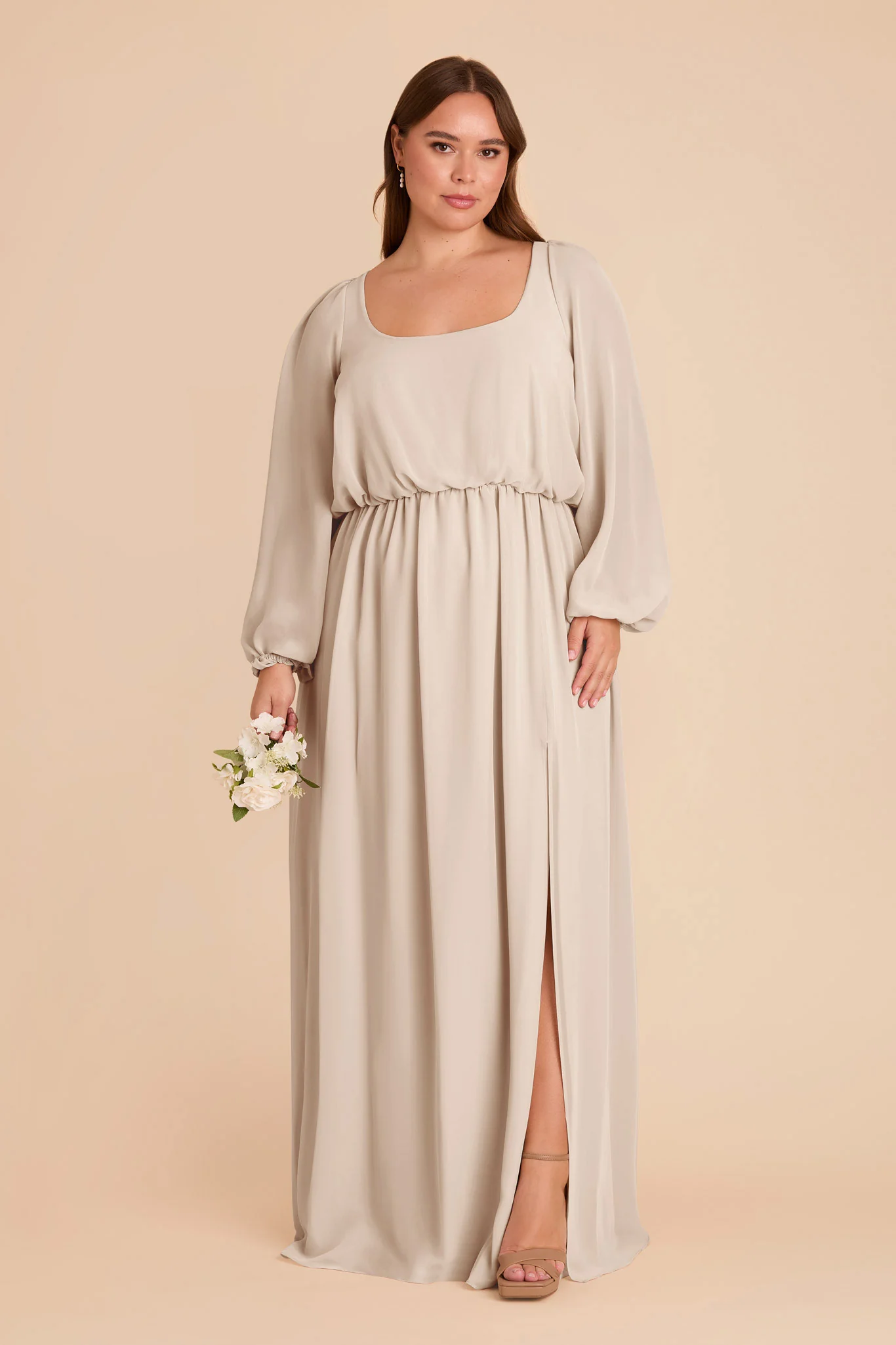 Eloise Chiffon Dress - Classic Champagne - Image 2