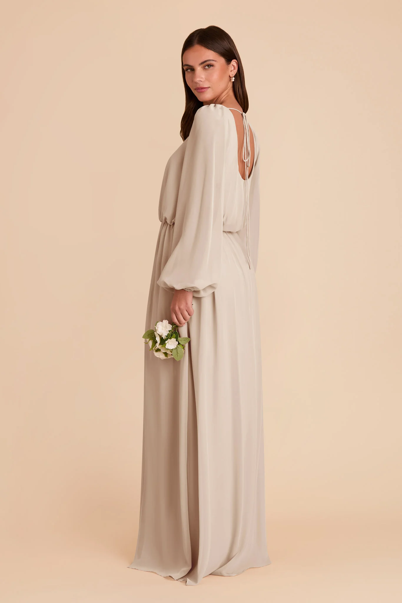 Eloise Chiffon Dress - Classic Champagne - Image 5