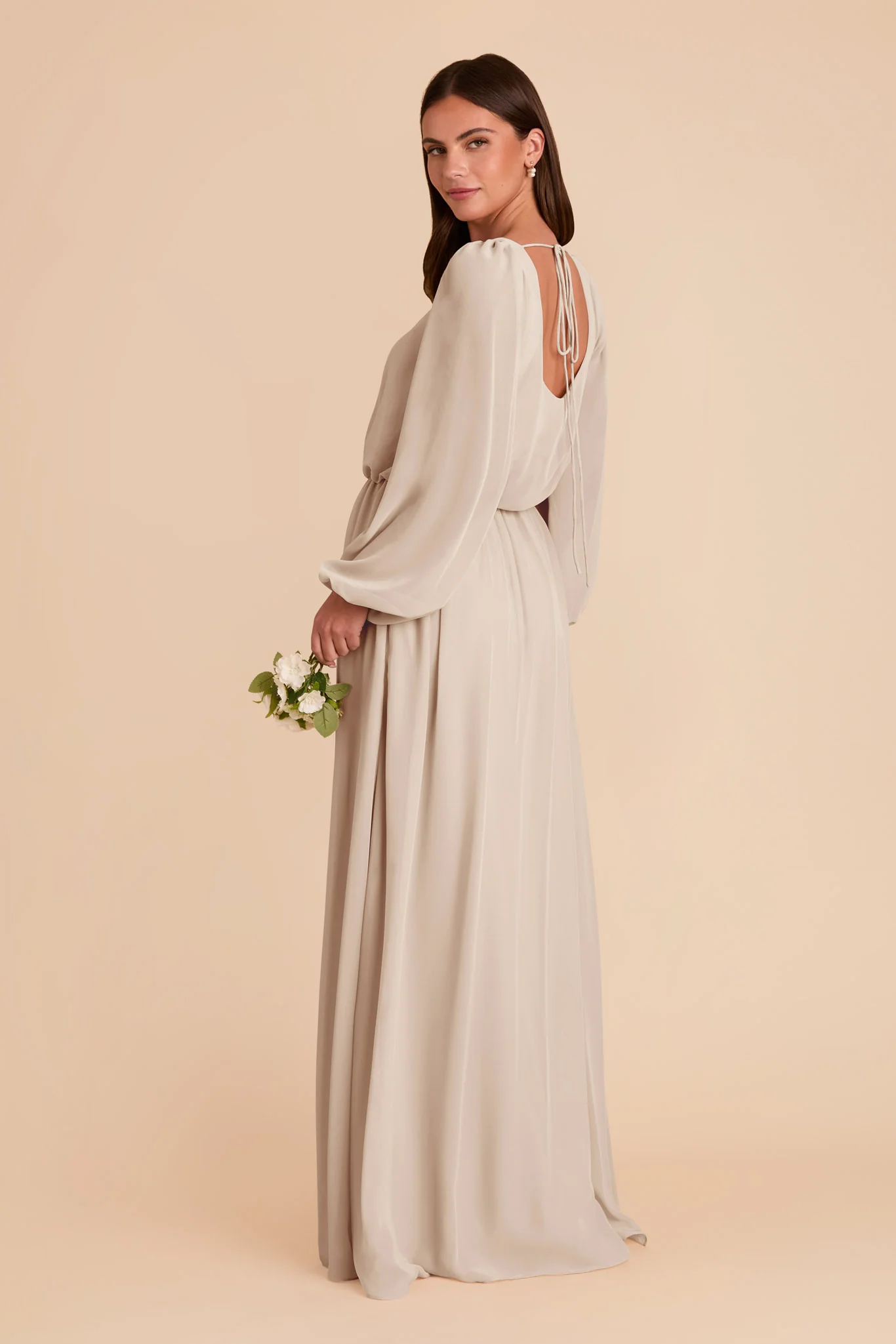 Eloise Chiffon Dress - Classic Champagne - Image 6