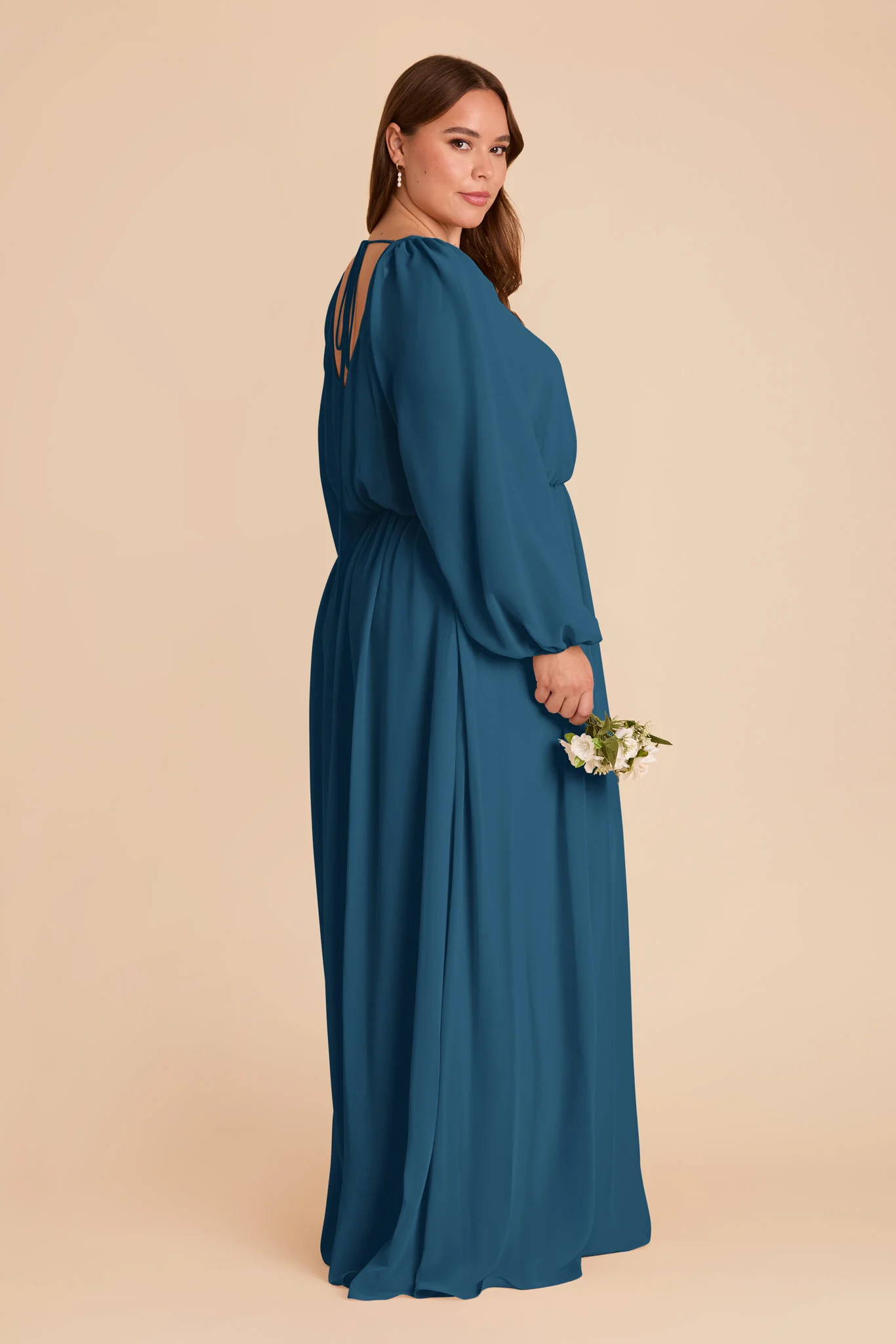 Eloise Chiffon Dress - Dark Teal - Image 10