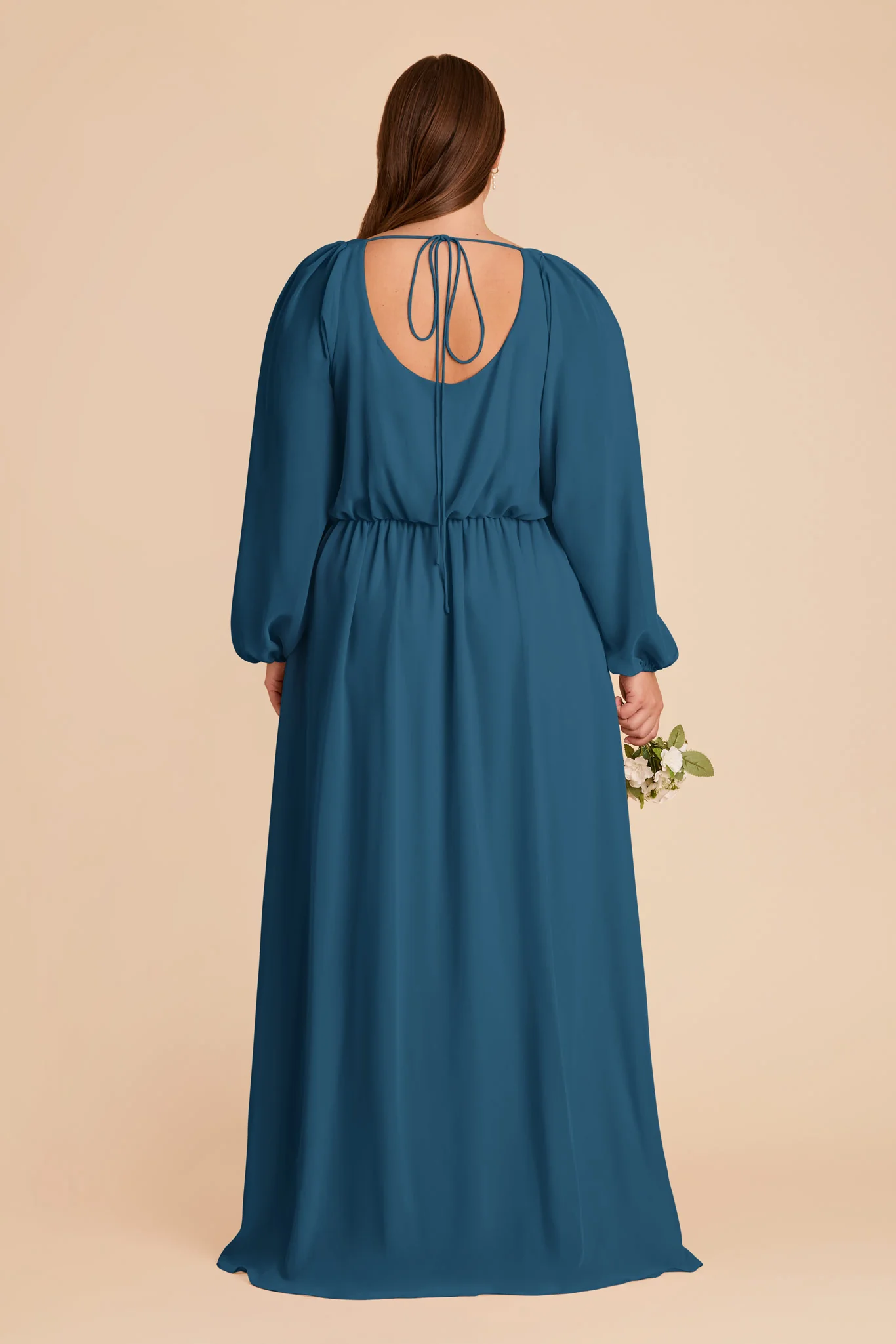 Eloise Chiffon Dress - Dark Teal - Image 11