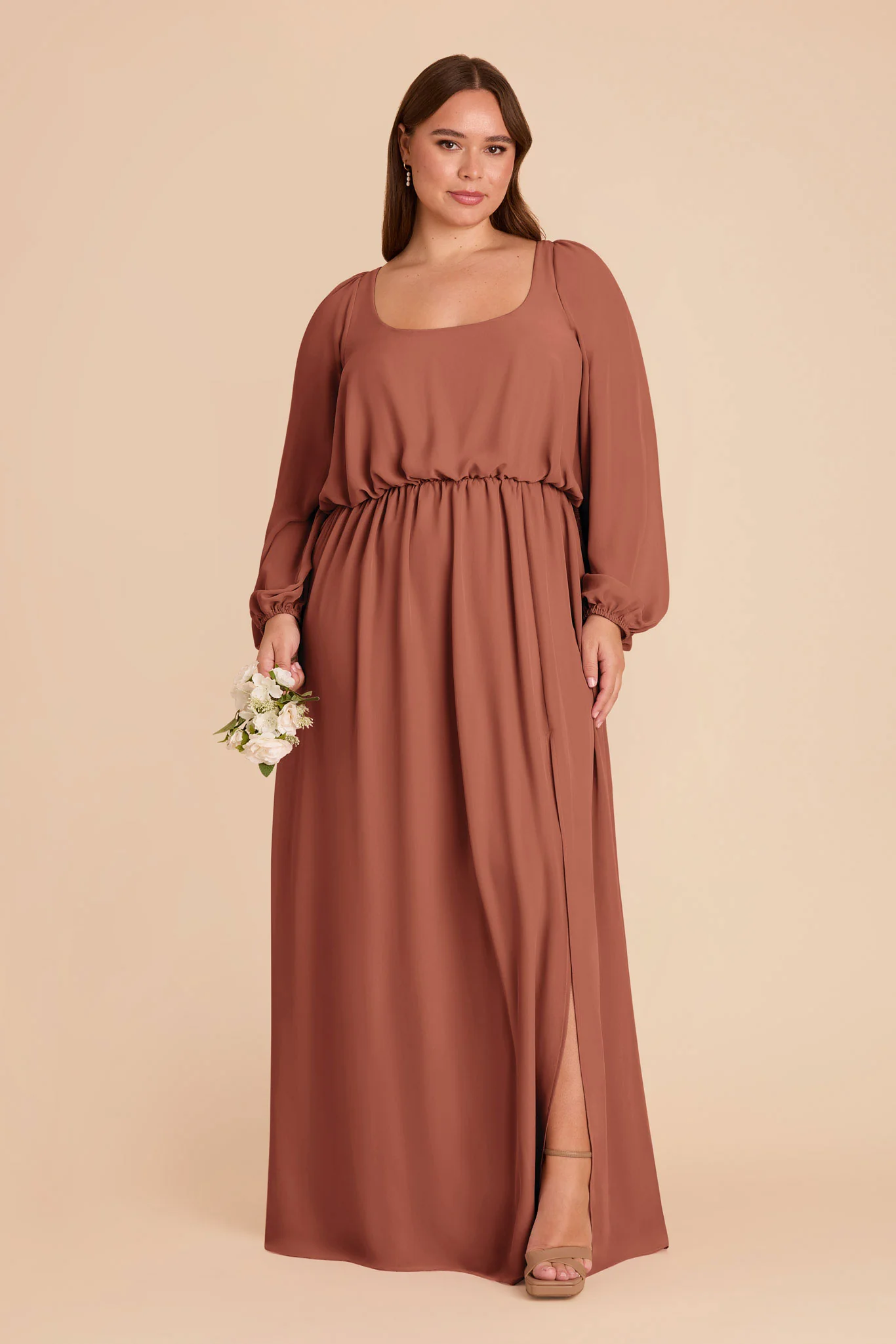 Eloise Chiffon Dress - Desert Rose - Image 2