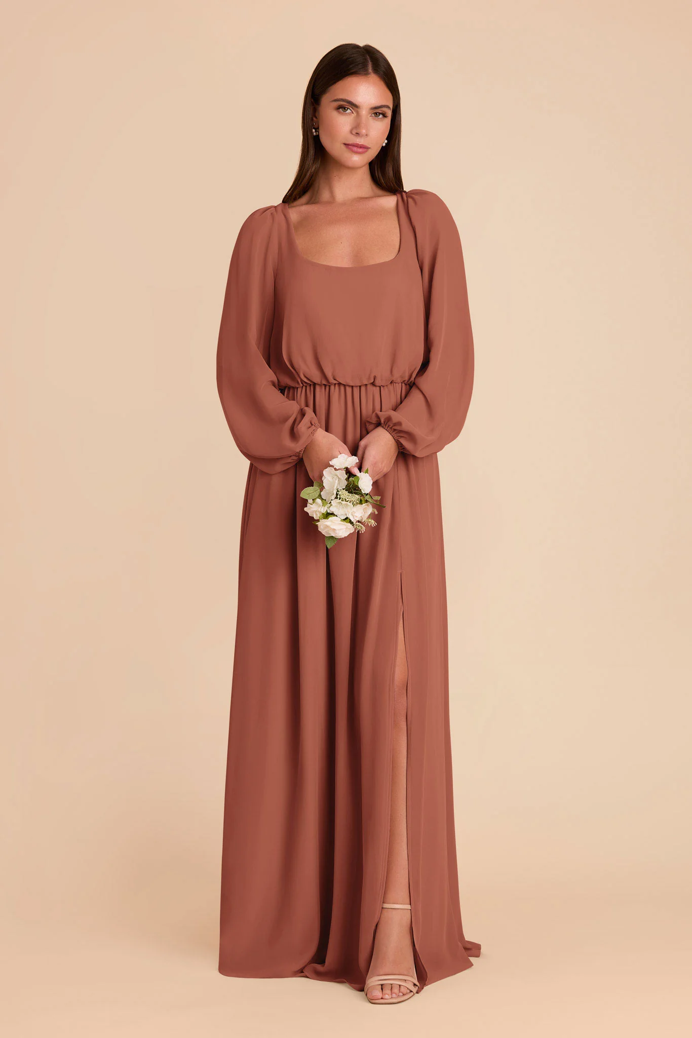Eloise Chiffon Dress - Desert Rose - Image 3