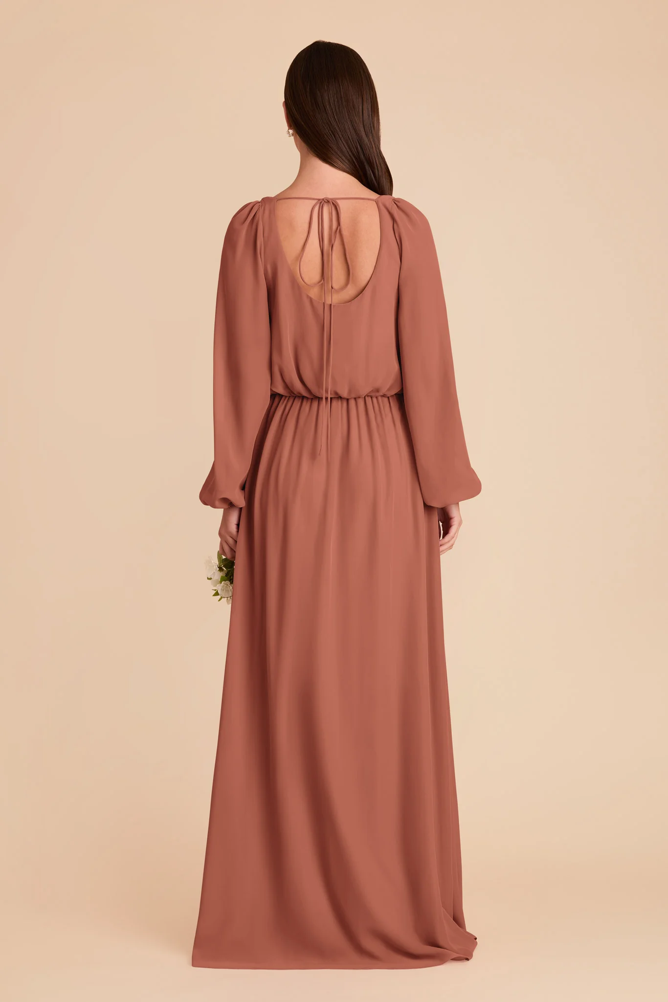 Eloise Chiffon Dress - Desert Rose - Image 5