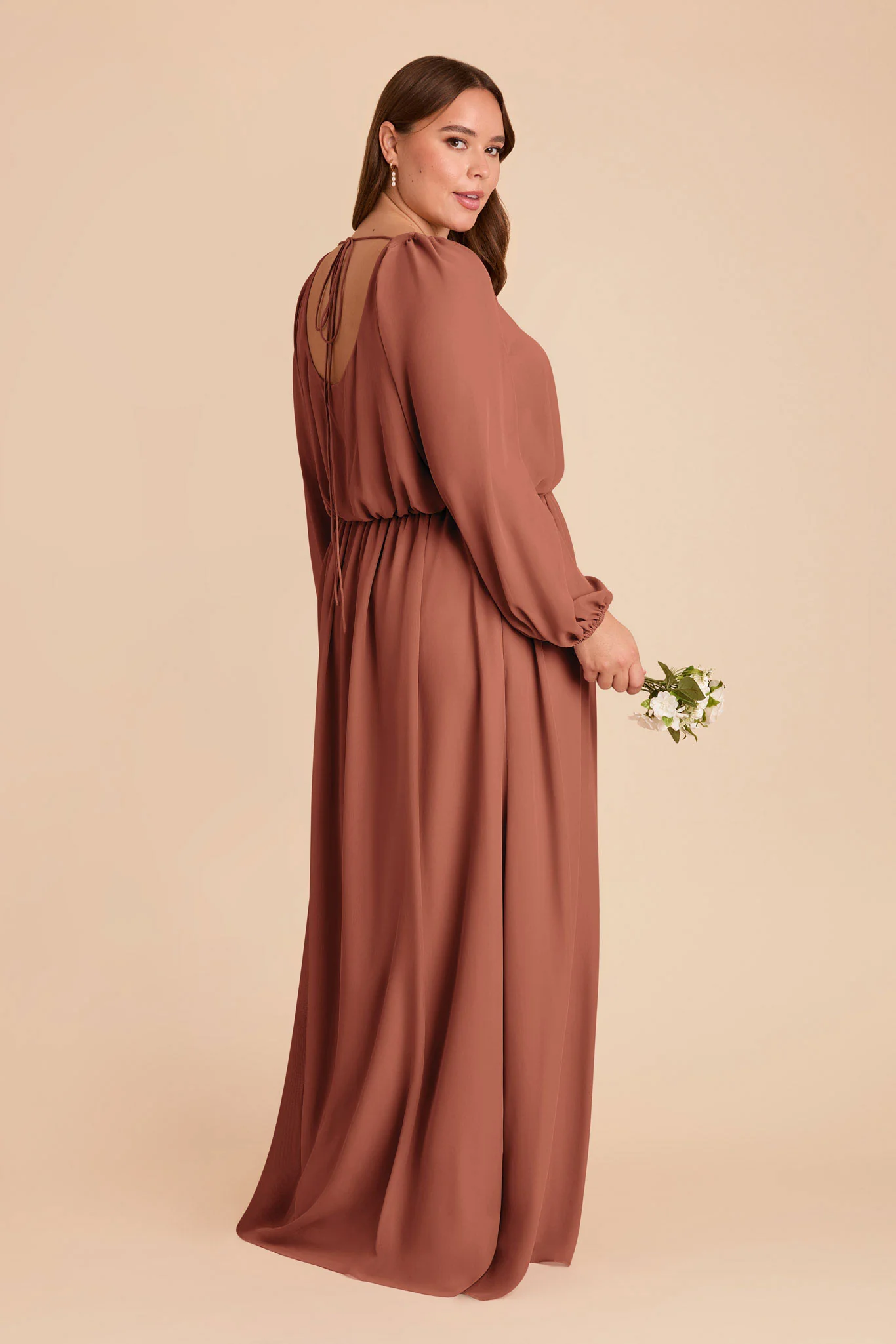 Eloise Chiffon Dress - Desert Rose - Image 8