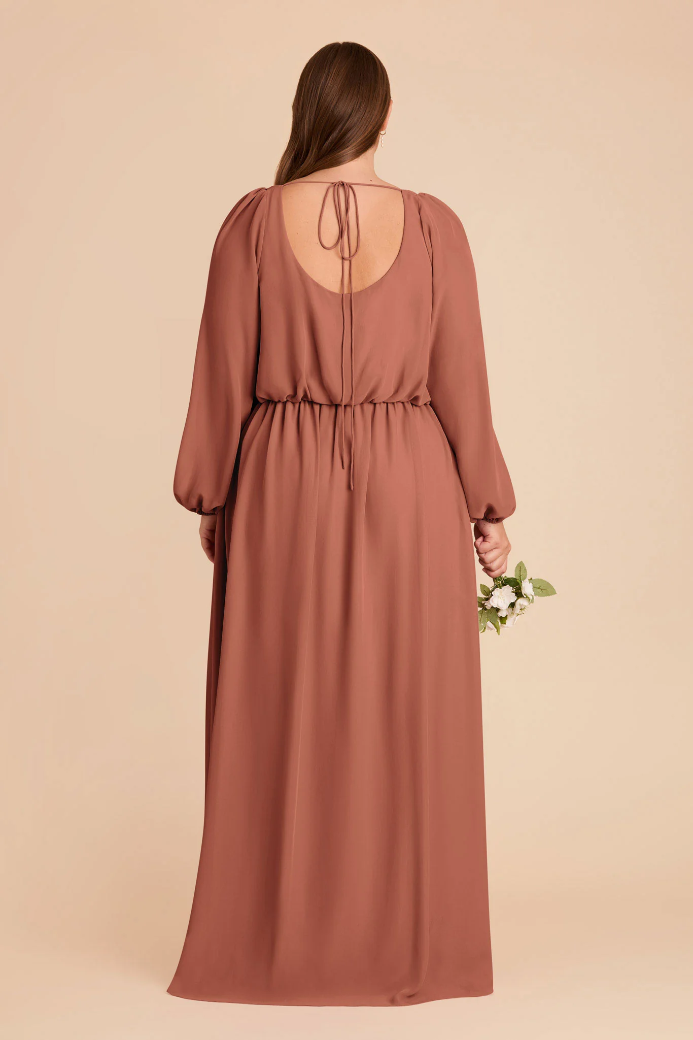 Eloise Chiffon Dress - Desert Rose - Image 9