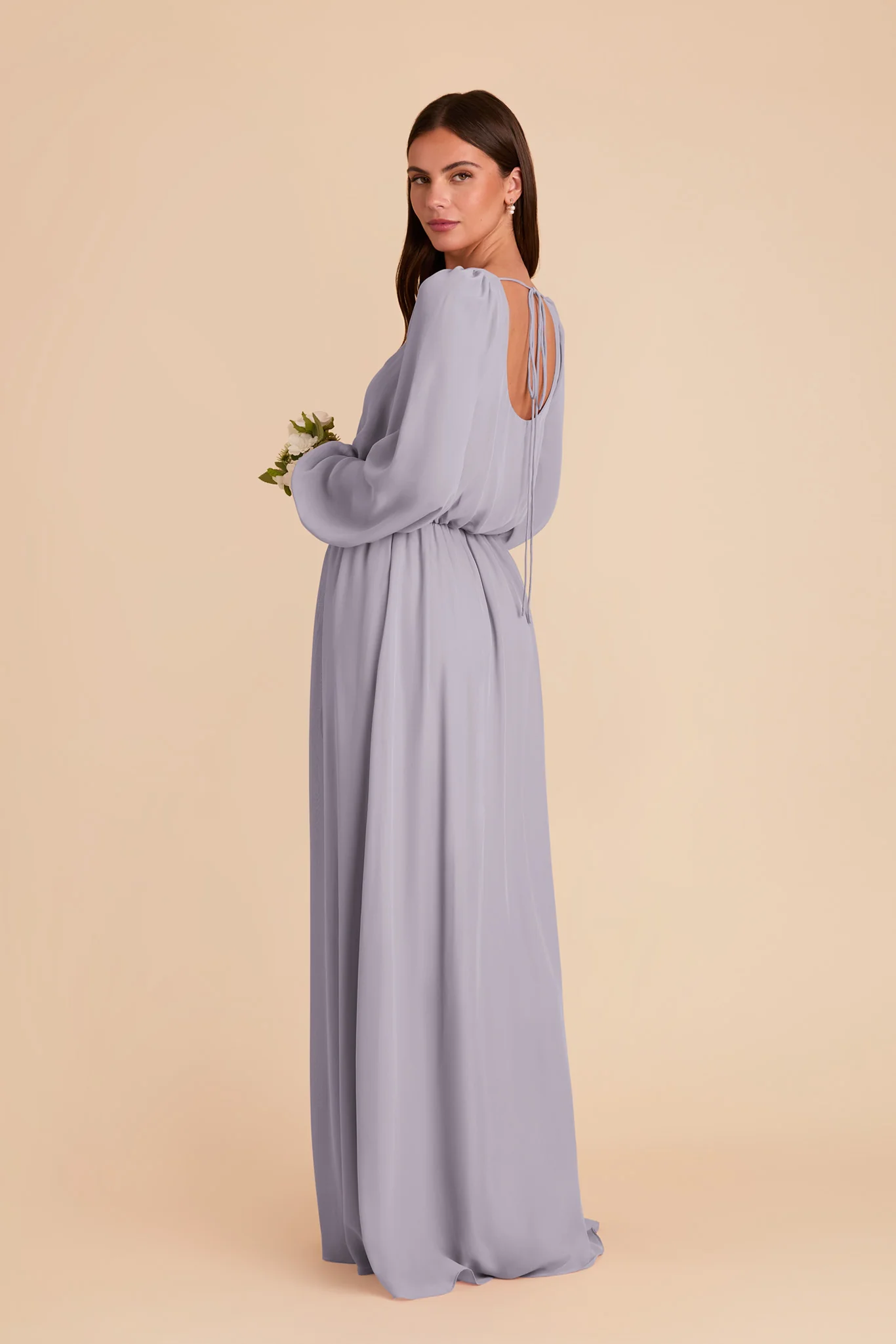 Eloise Chiffon Dress - Dusty Lilac - Image 4