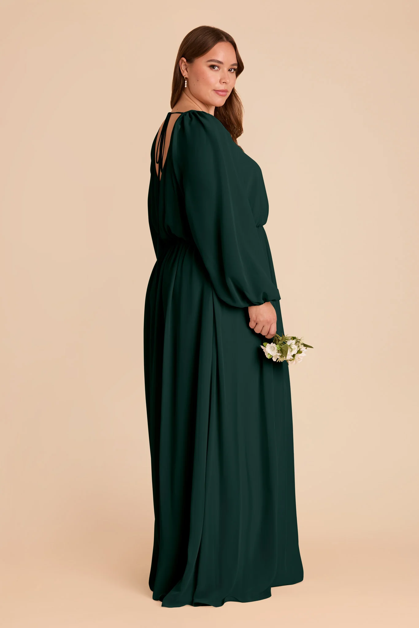 Eloise Chiffon Dress - Emerald - Image 10