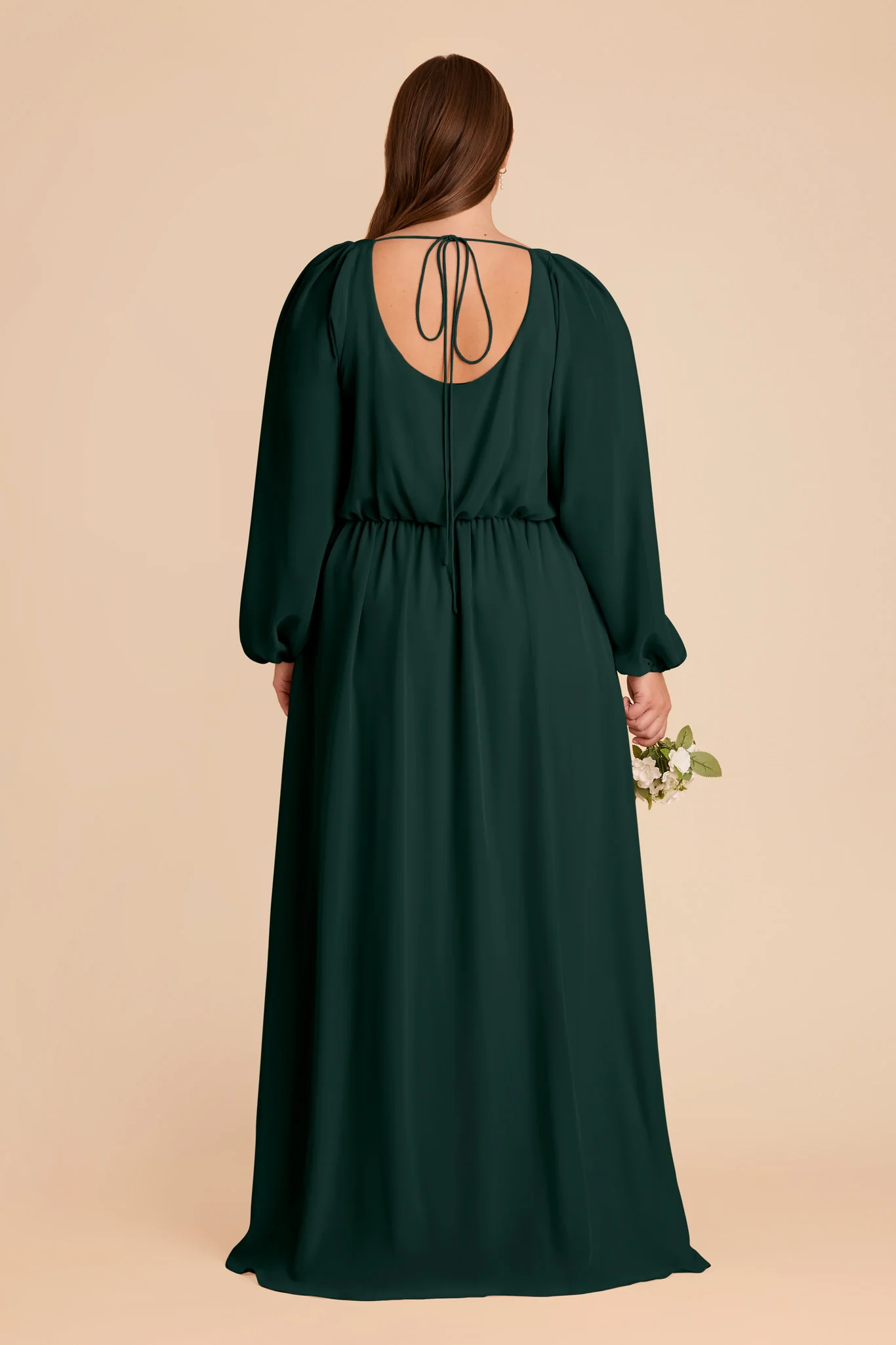 Eloise Chiffon Dress - Emerald - Image 11