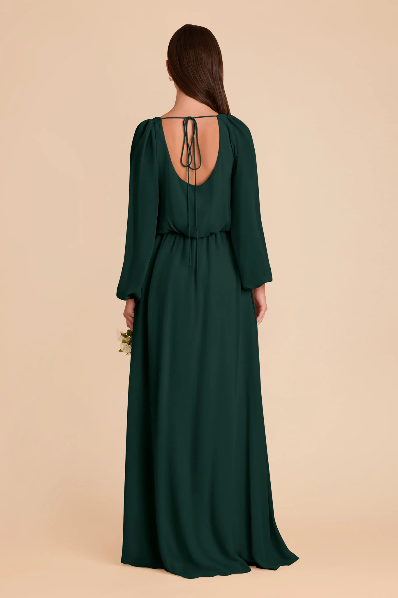 Eloise Chiffon Dress - Emerald - Image 6