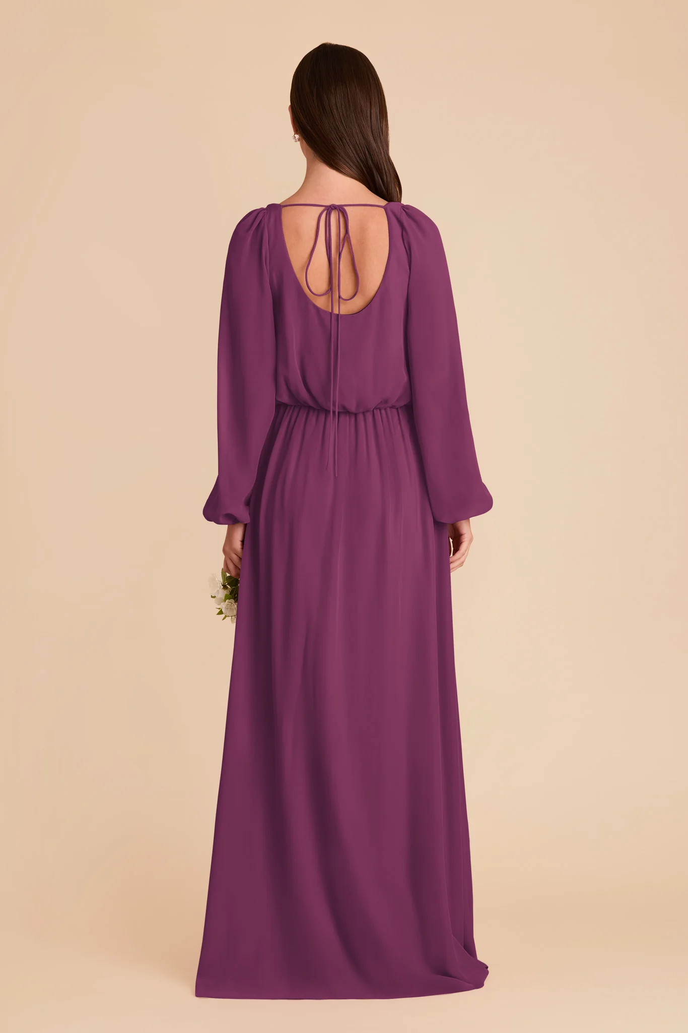 Eloise Chiffon Dress - Fig - Image 5
