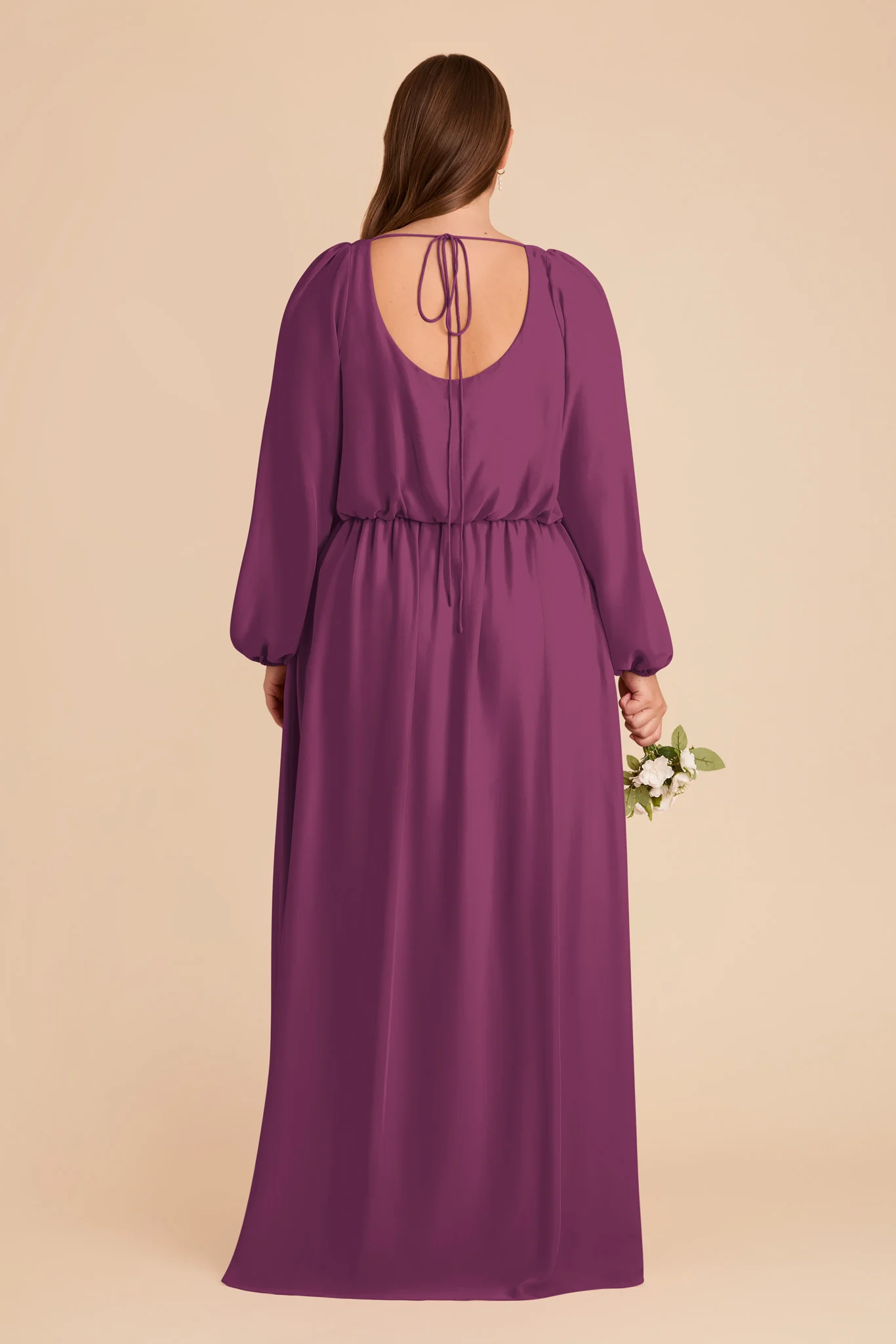 Eloise Chiffon Dress - Fig - Image 9
