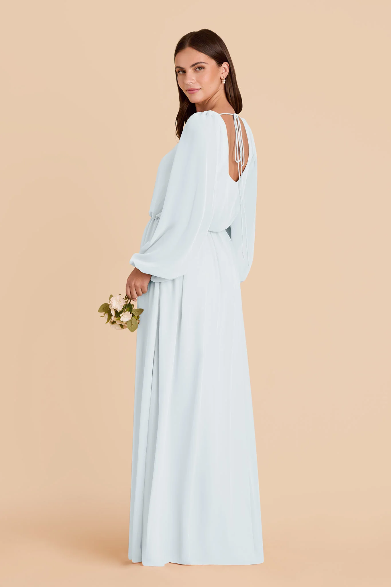 Eloise Chiffon Dress - Mist Blue - Image 3