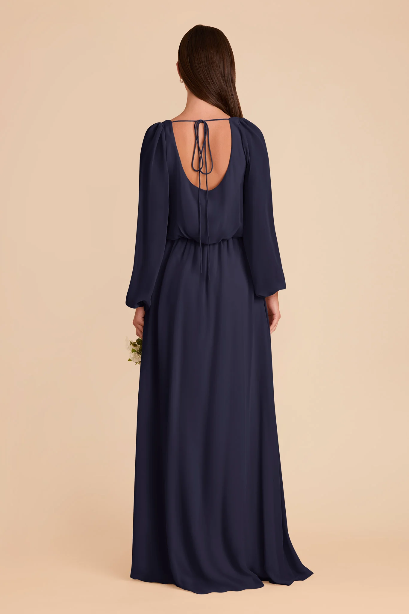 Eloise Chiffon Dress - Navy - Image 7