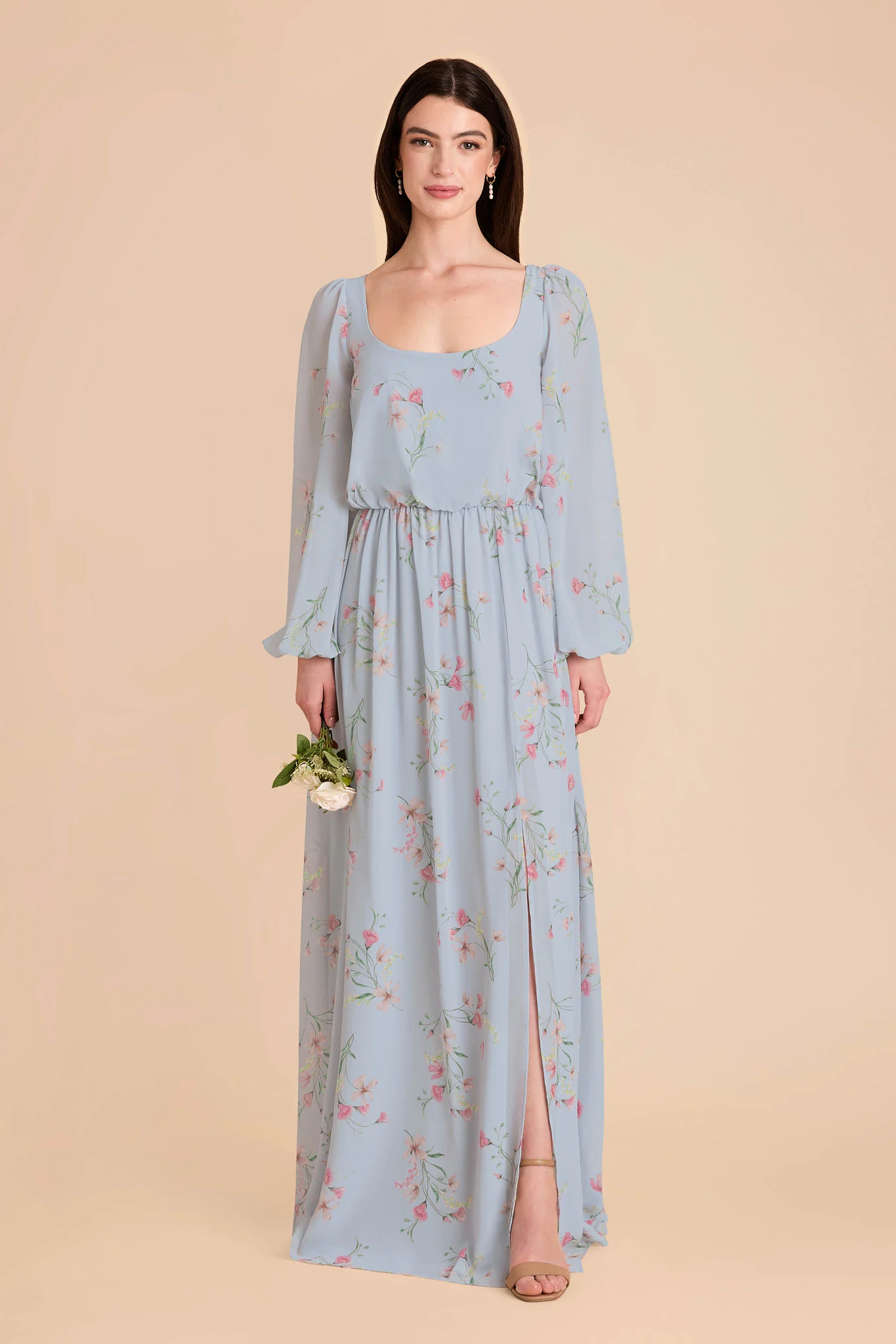 Eloise Chiffon Dress - Periwinkle Blue Le Fleur