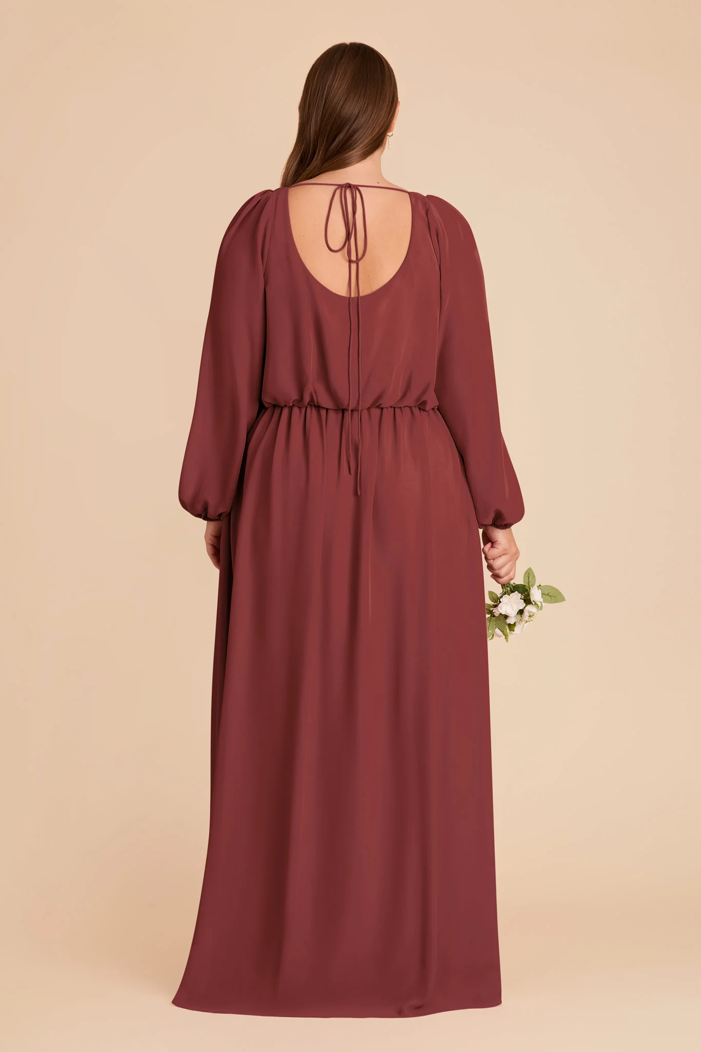 Eloise Chiffon Dress - Rosewood - Image 9