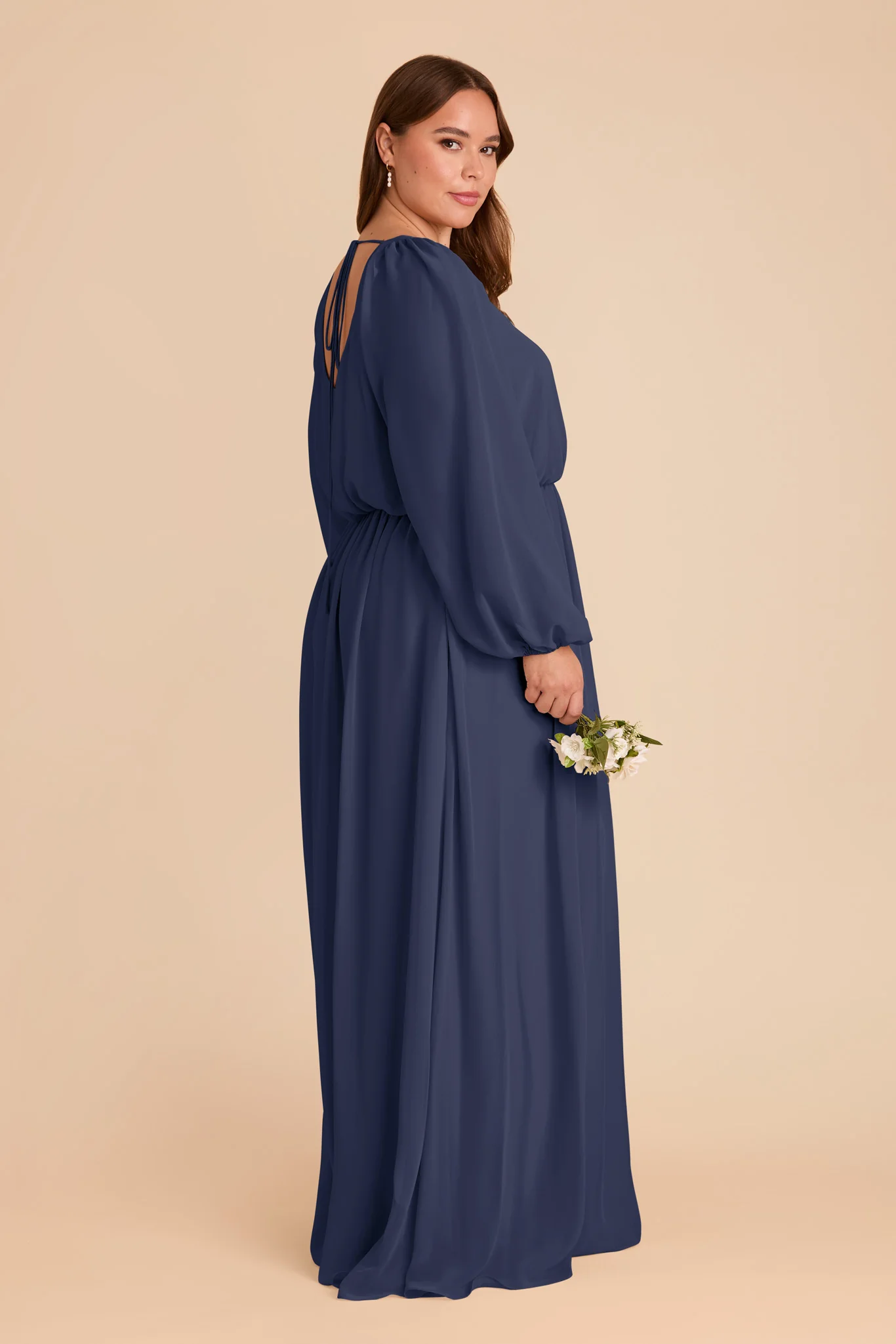 Eloise Chiffon Dress - Slate Blue - Image 10