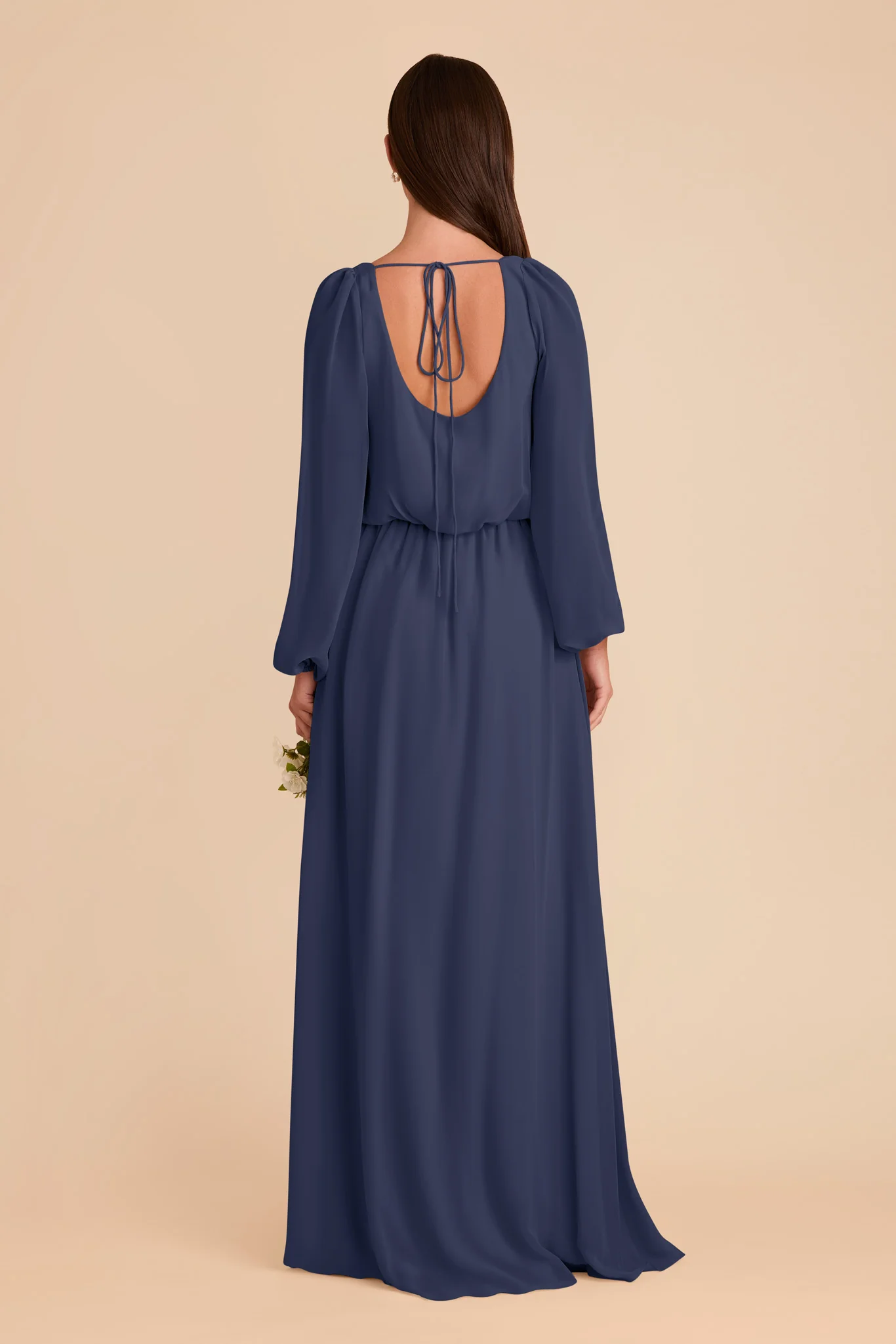 Eloise Chiffon Dress - Slate Blue - Image 7