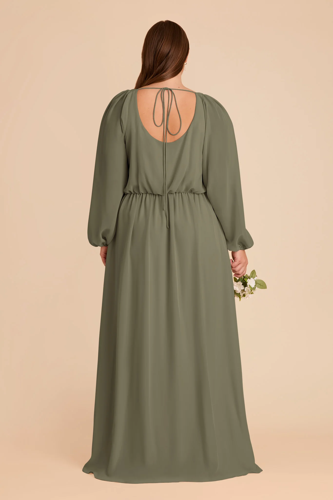 Eloise Chiffon Dress - Thyme - Image 11