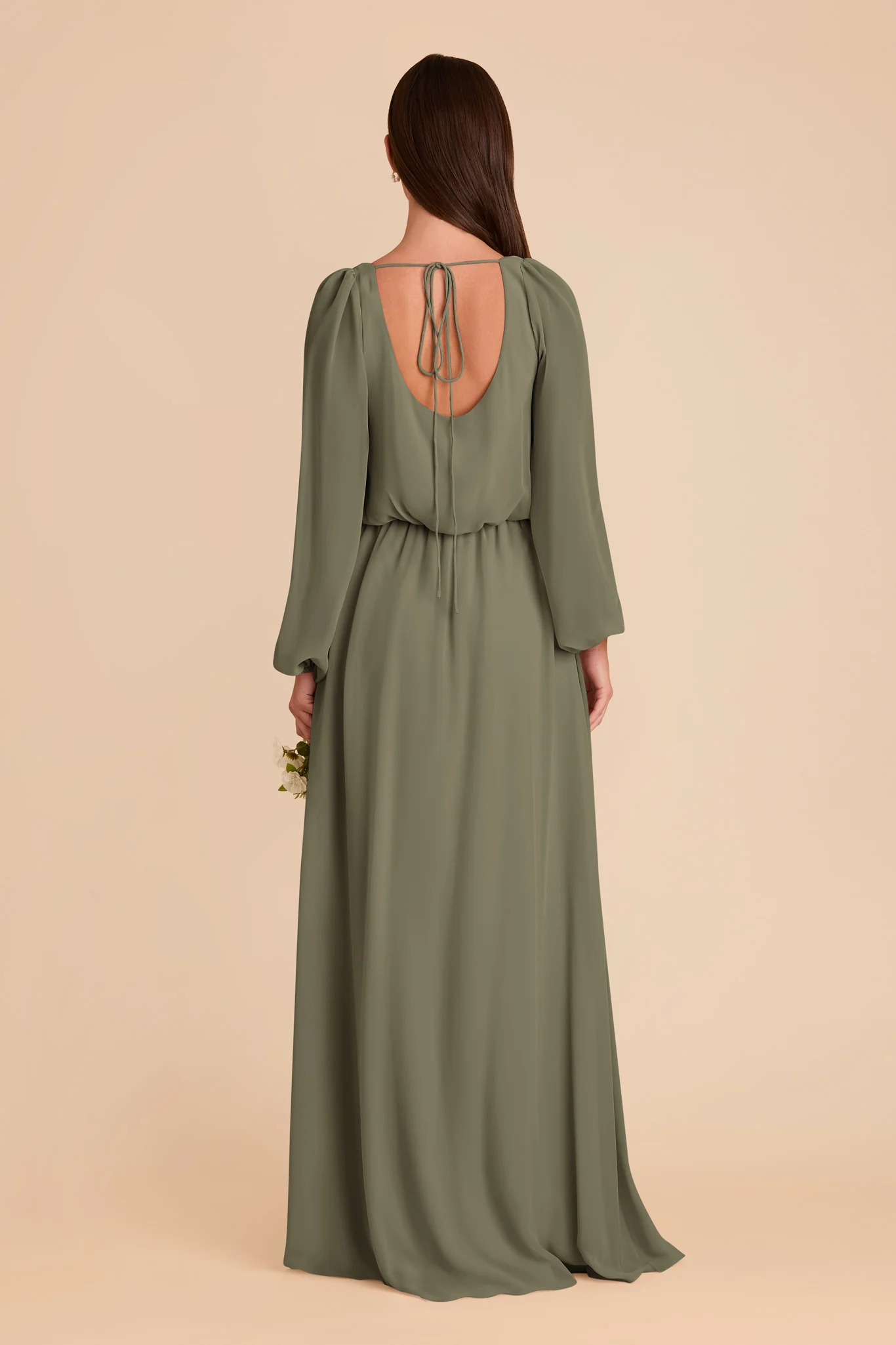 Eloise Chiffon Dress - Thyme - Image 7