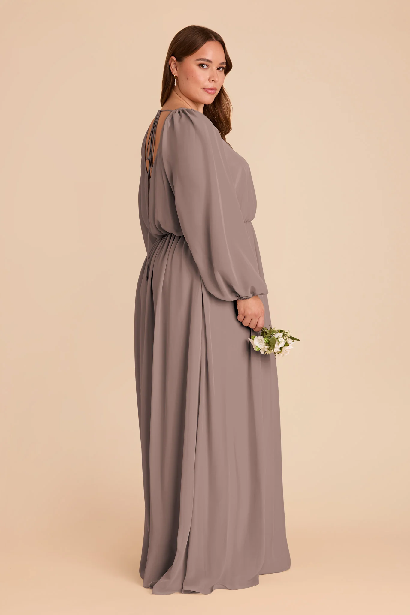 Eloise Chiffon Dress - Toffee - Image 10