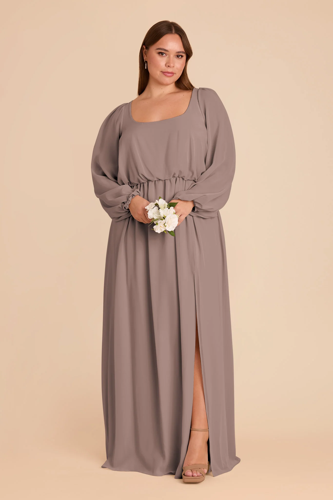 Eloise Chiffon Dress - Toffee - Image 2