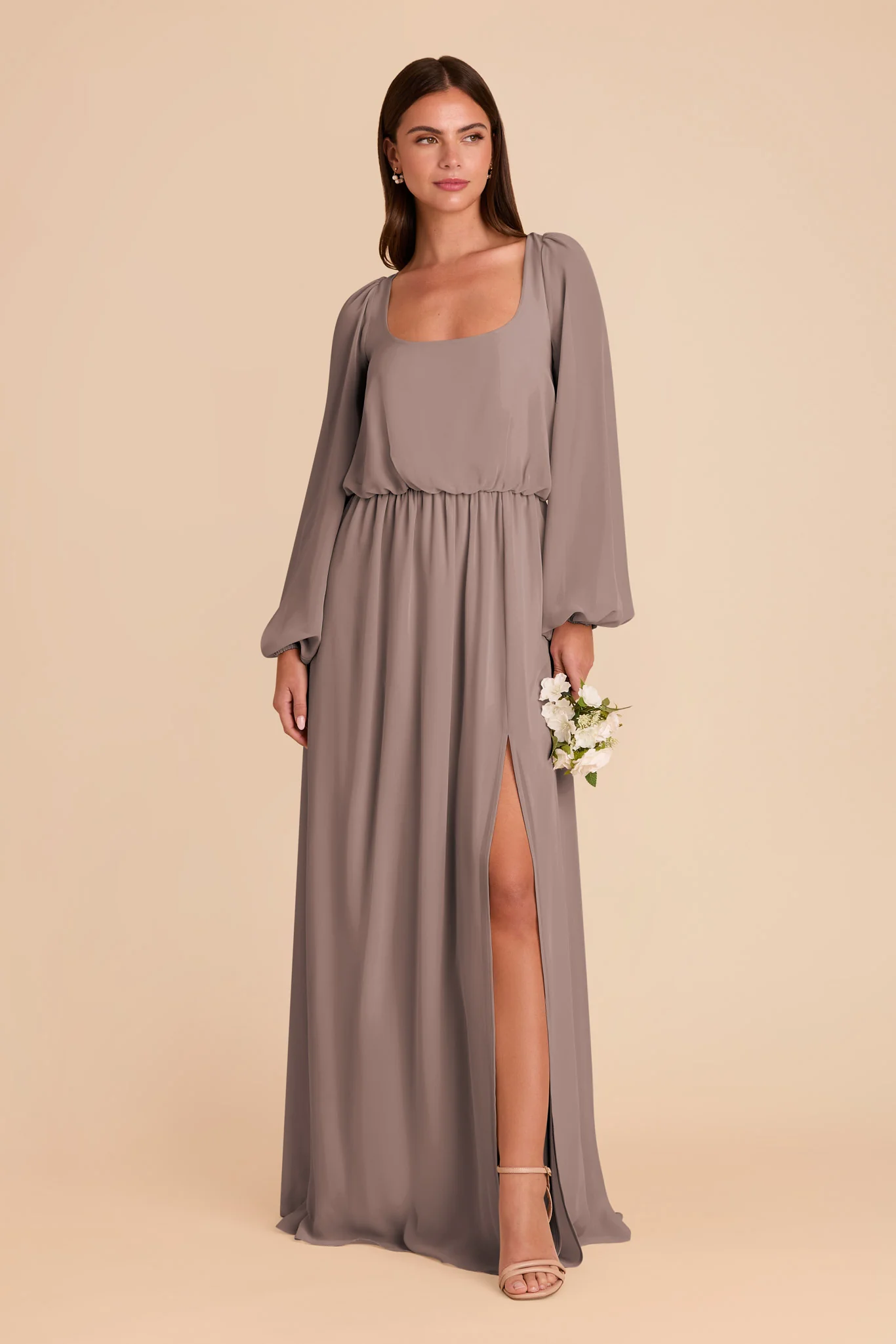 Eloise Chiffon Dress - Toffee - Image 3
