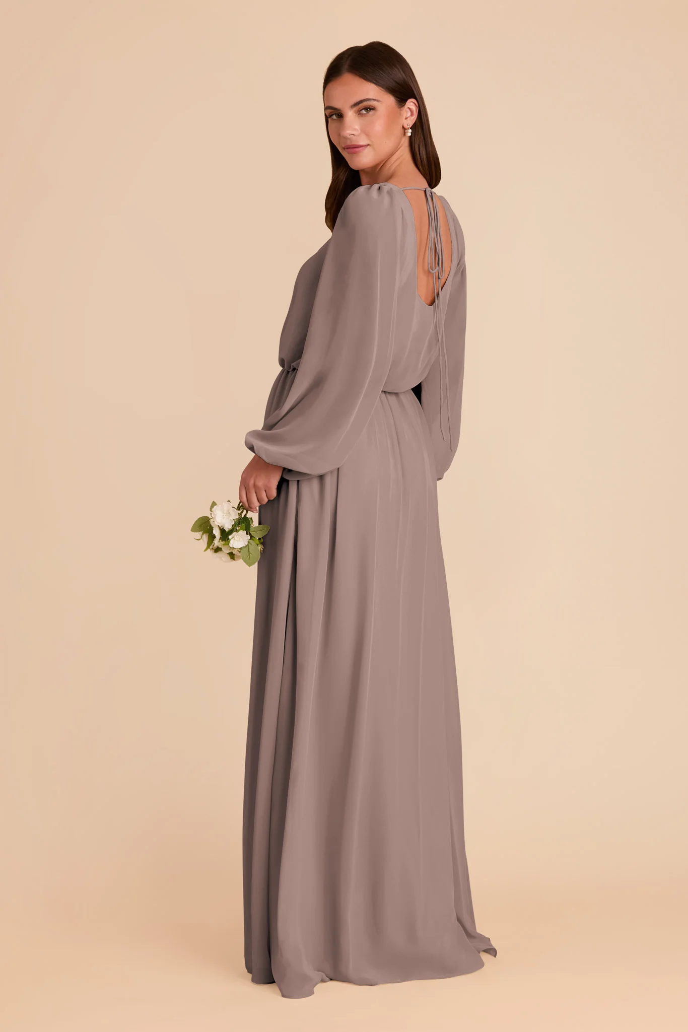 Eloise Chiffon Dress - Toffee - Image 5