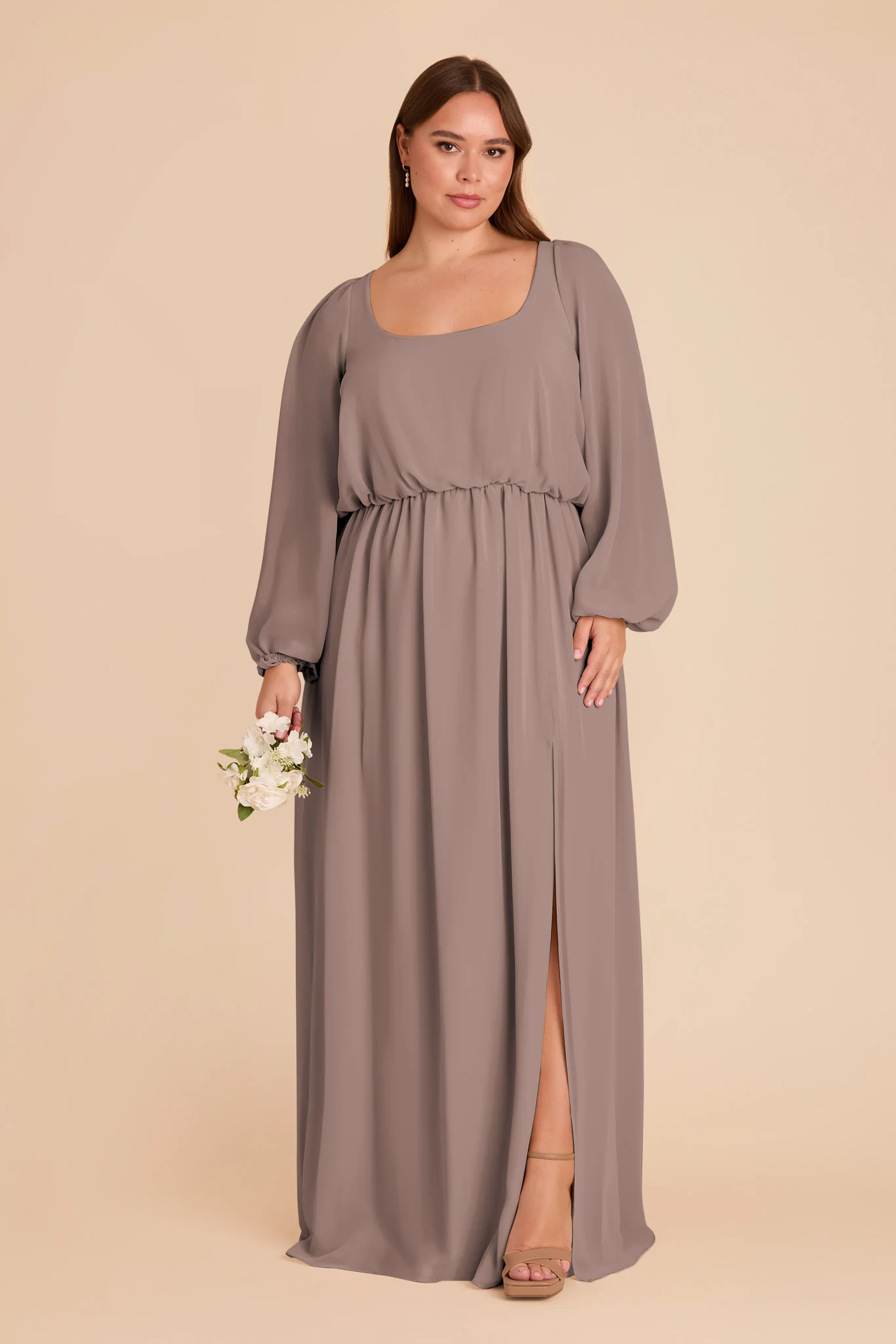 Eloise Chiffon Dress - Toffee - Image 8