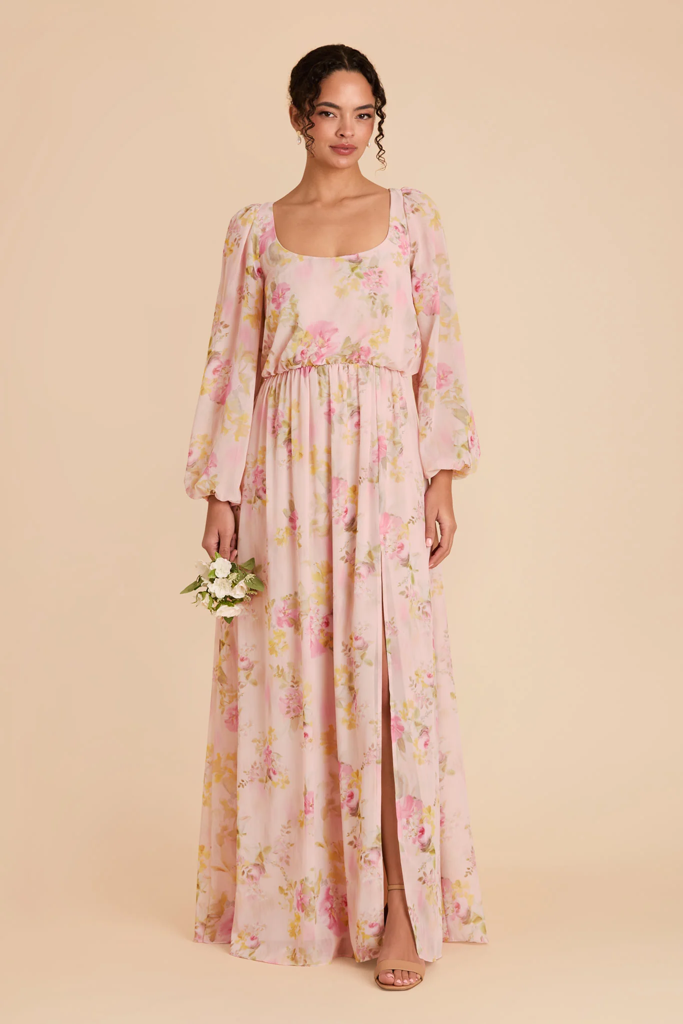 Eloise Chiffon Dress - Vintage Pink Floral
